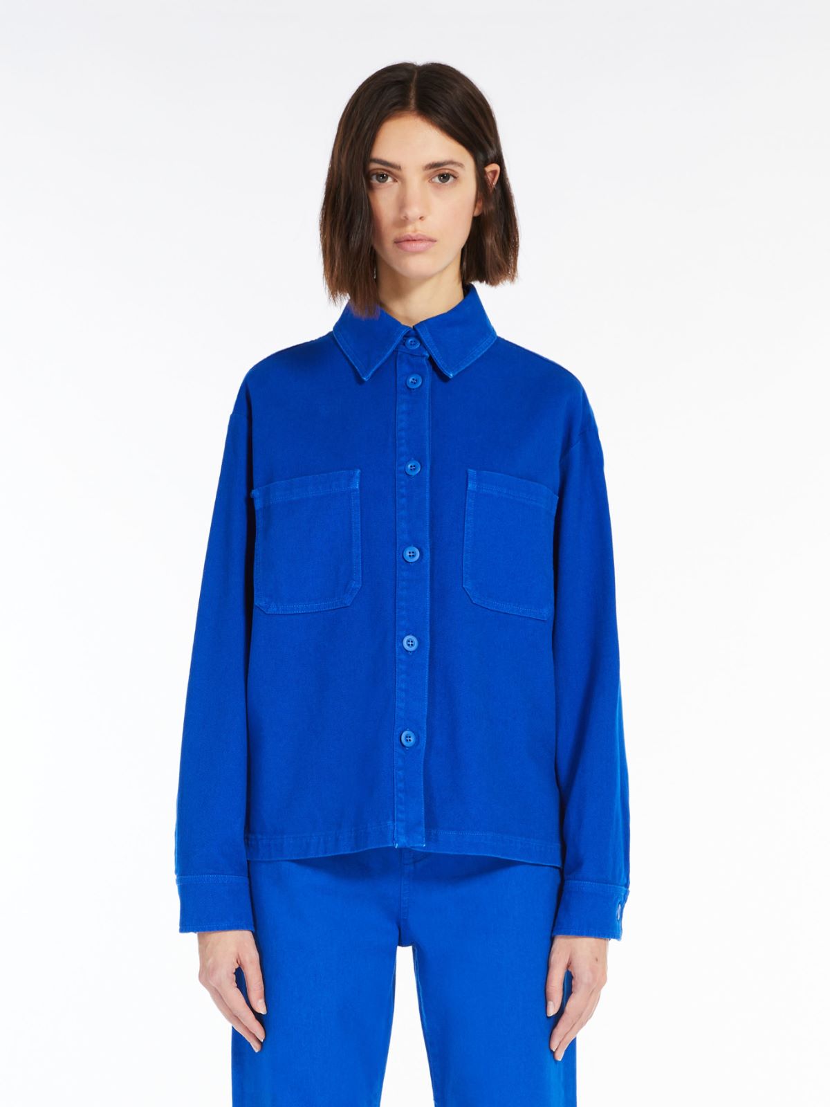 Jacket in organic cotton - CORNFLOWER BLUE - Weekend Max Mara - 2