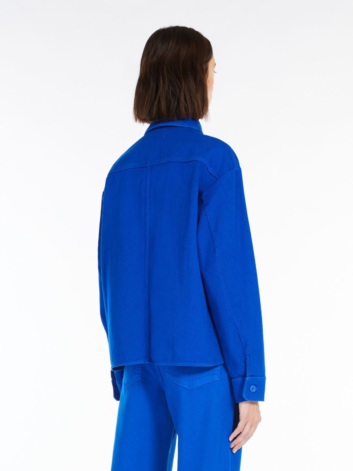 Jacket in organic cotton - CORNFLOWER BLUE - Weekend Max Mara - 3