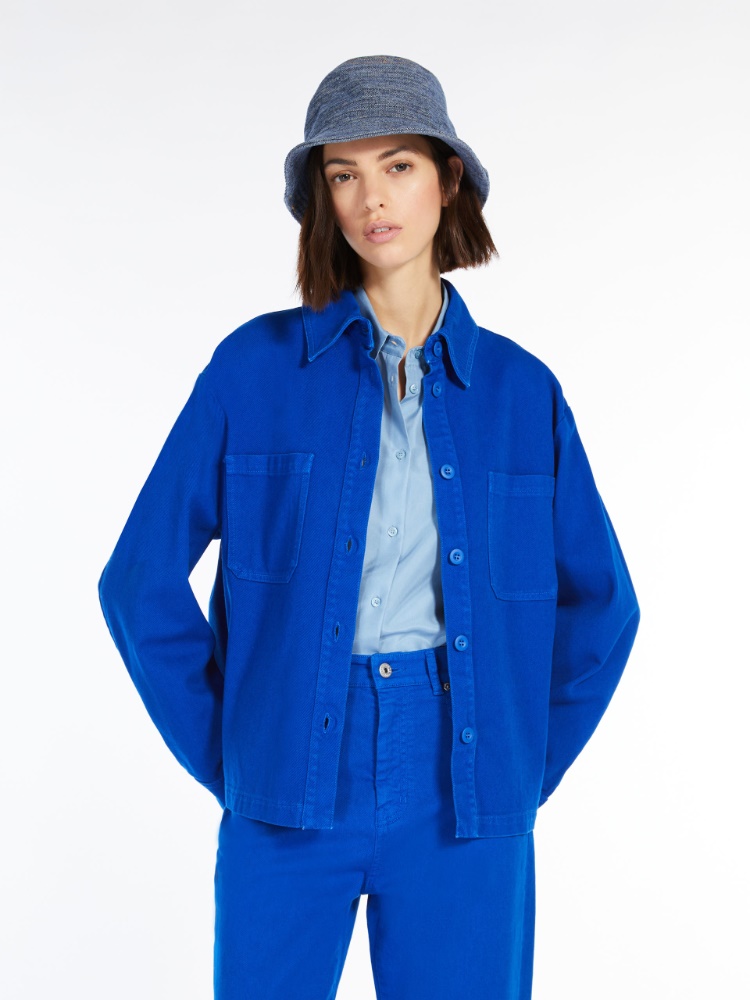Jacket in organic cotton - CORNFLOWER BLUE - Weekend Max Mara