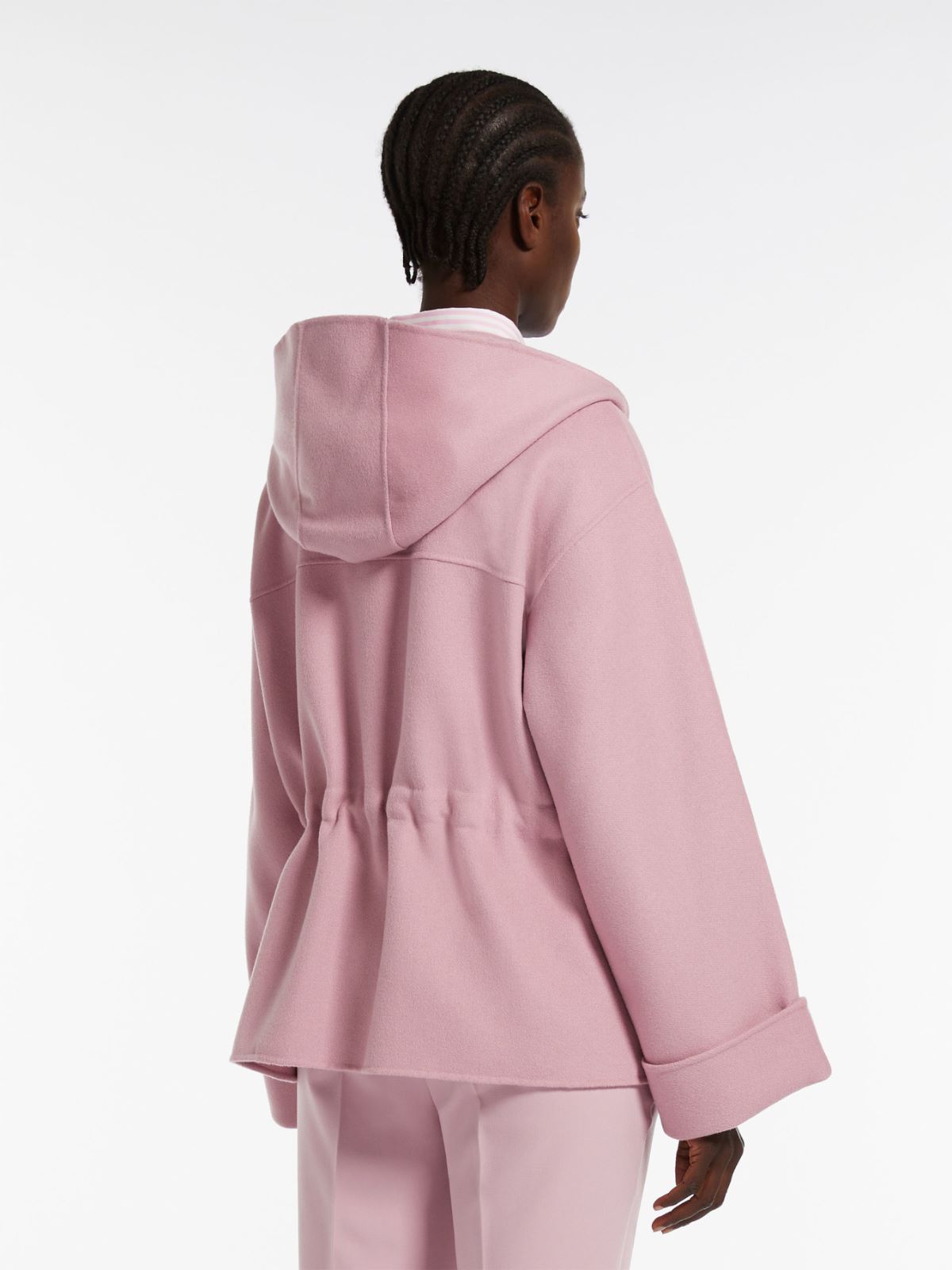 Hooded wool parka, pink | Weekend Max Mara