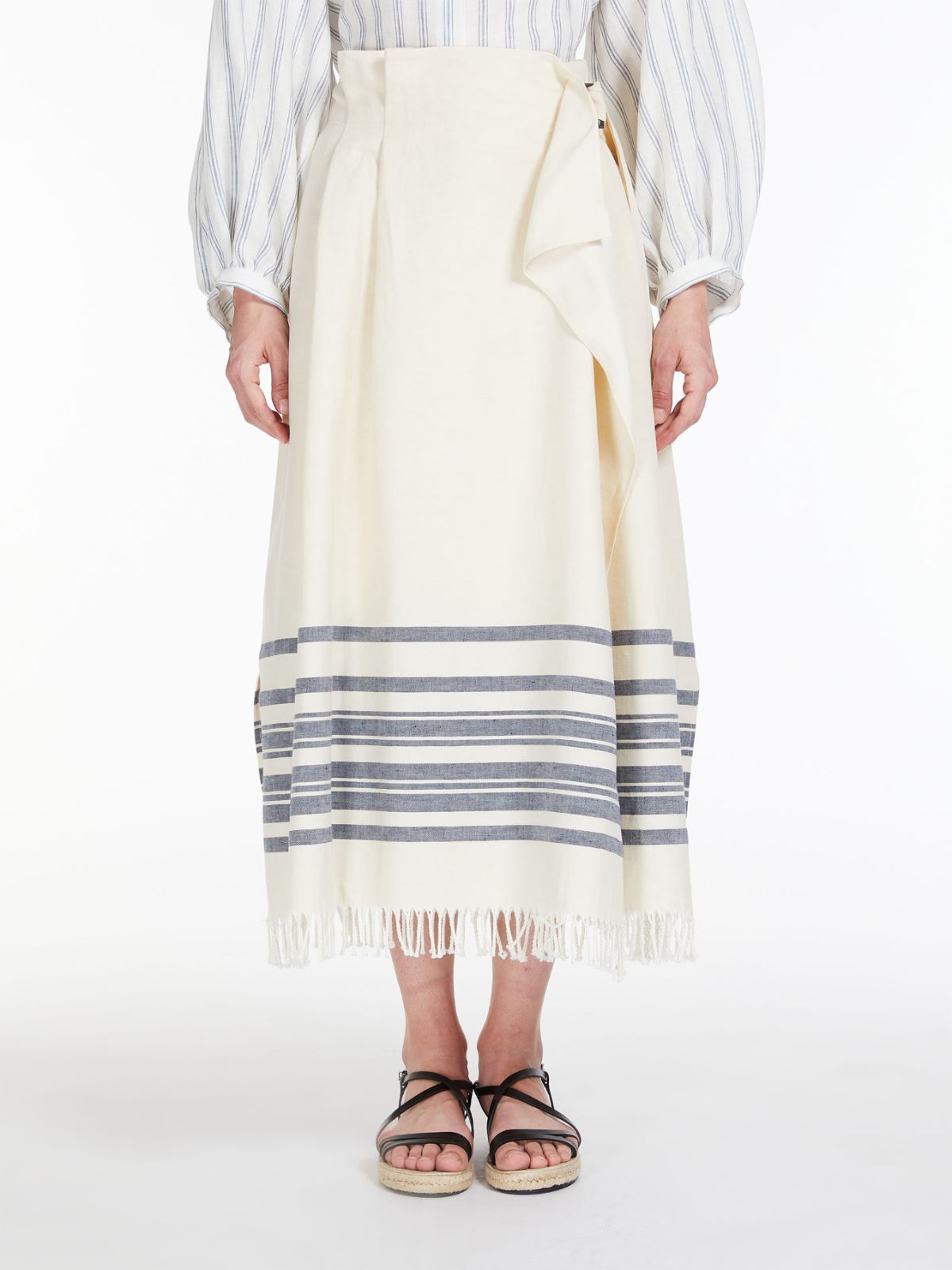 Skirt in linen and cotton - ECRU - Weekend Max Mara - 2