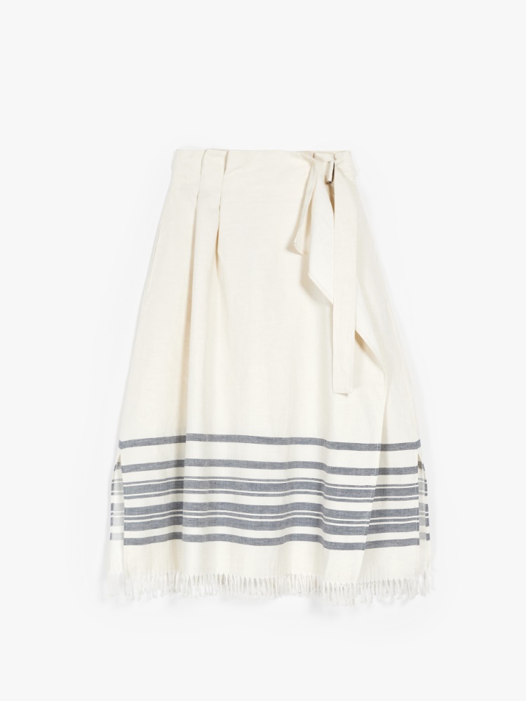 Skirt in linen and cotton - ECRU - Weekend Max Mara