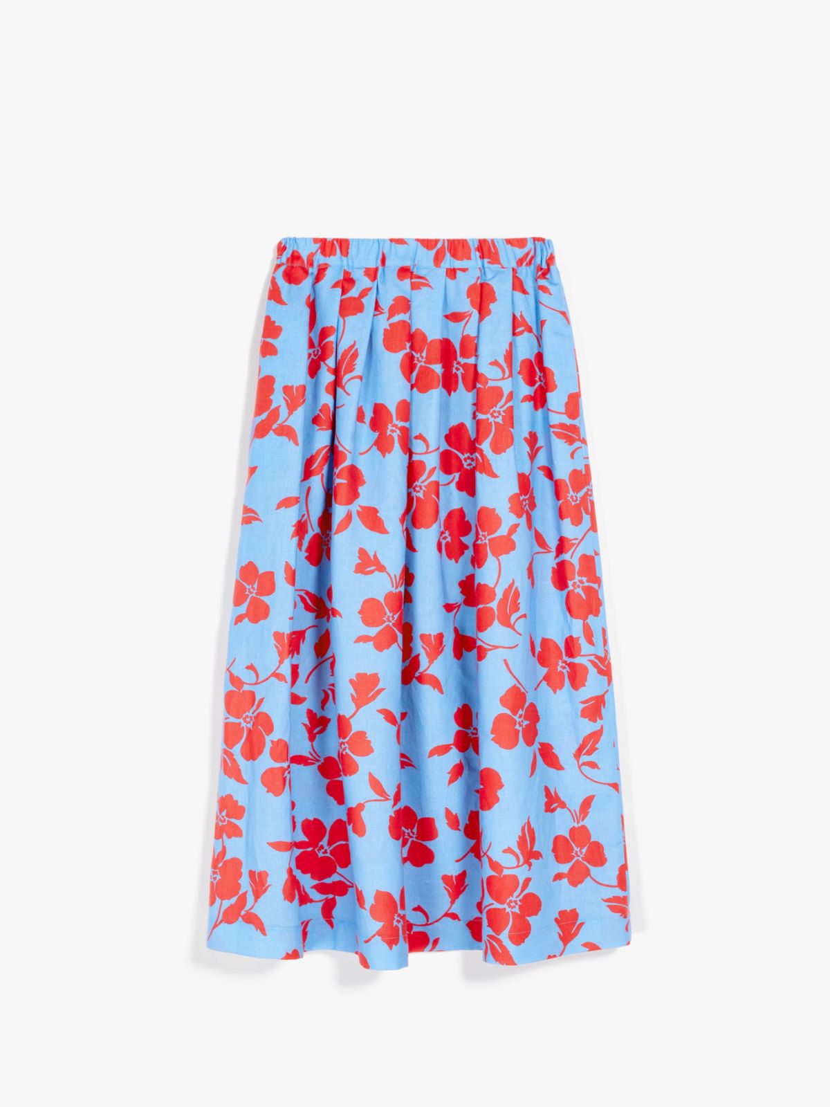 Skirt in linen and cotton - LIGHT BLUE - Weekend Max Mara - 5