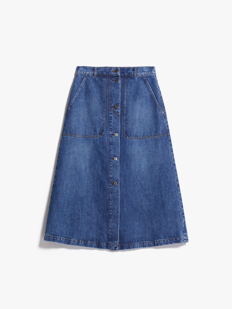 Skirt in organic cotton denim -  - Weekend Max Mara