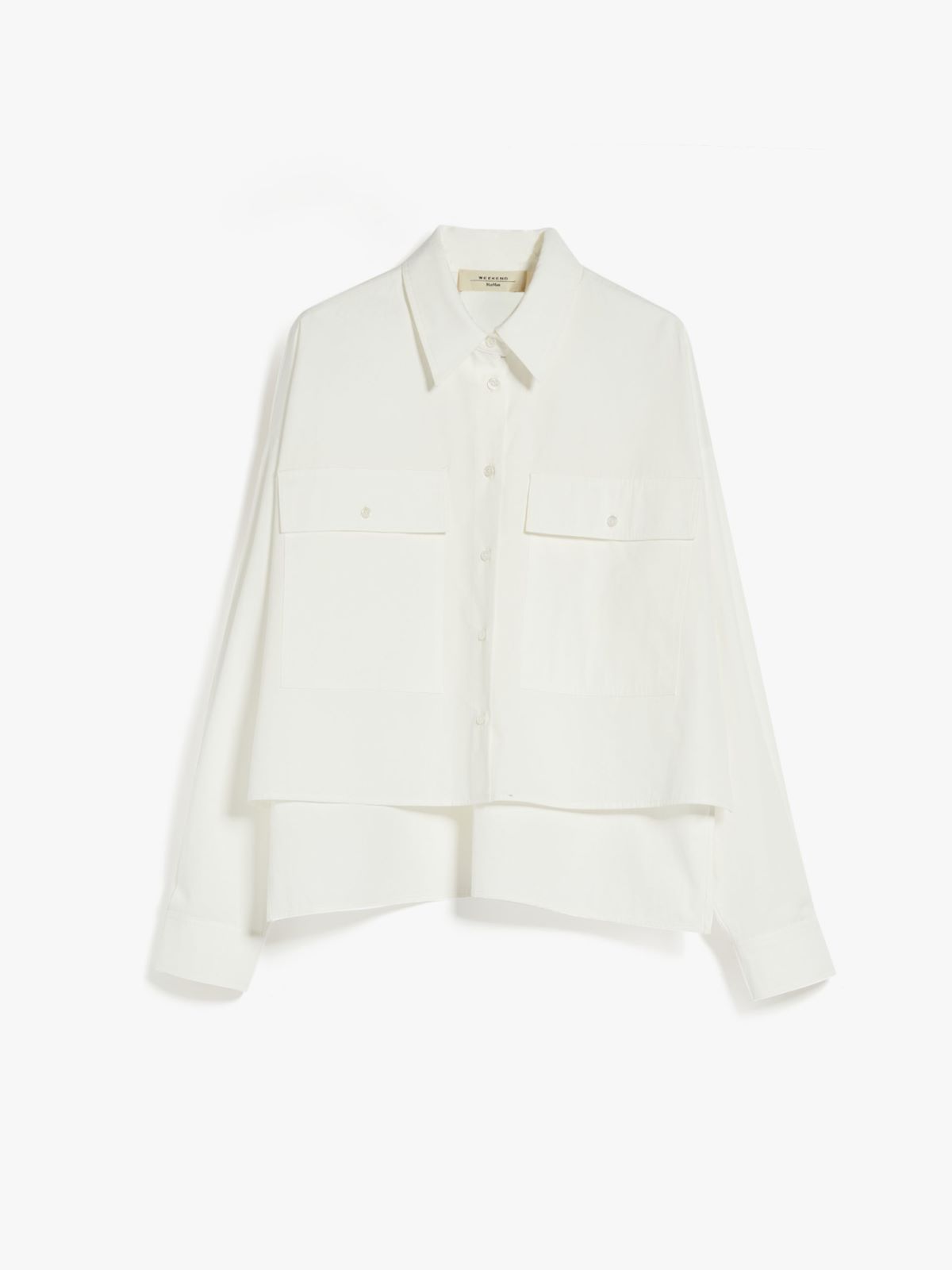 Pocket-detail poplin shirt, white | Weekend Max Mara