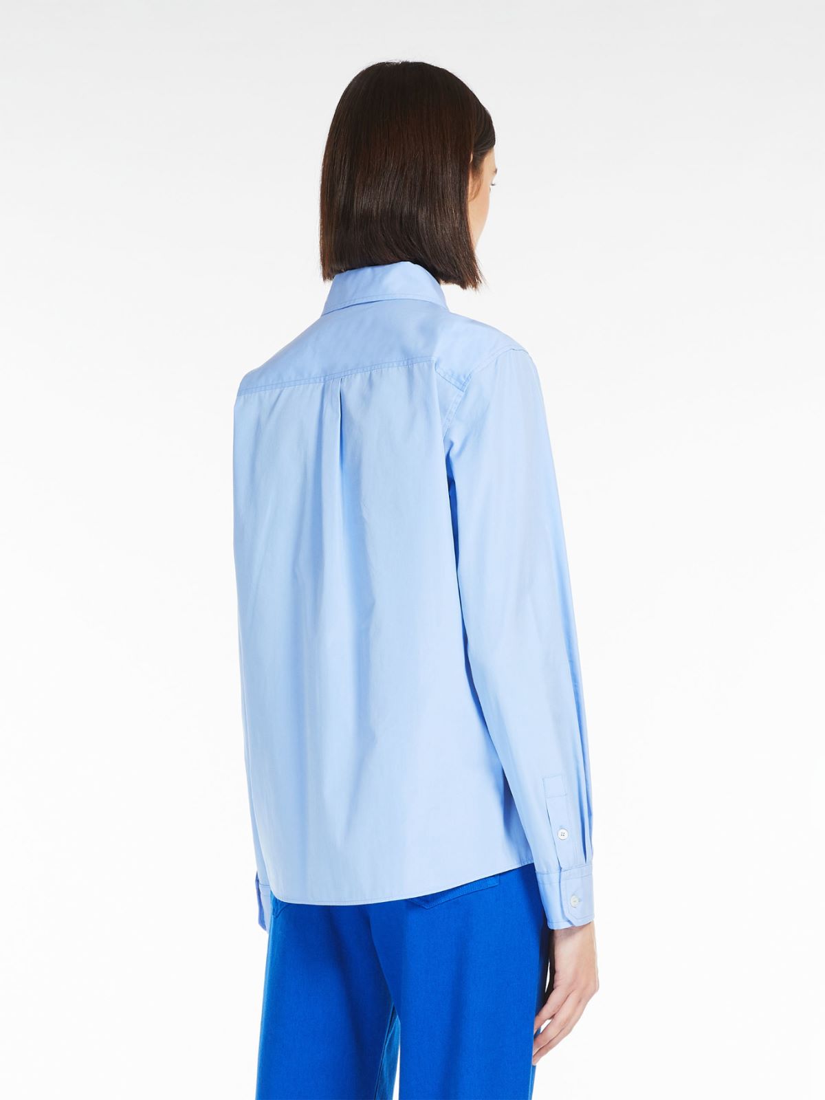 Shirt in organic cotton poplin - LIGHT BLUE - Weekend Max Mara - 3