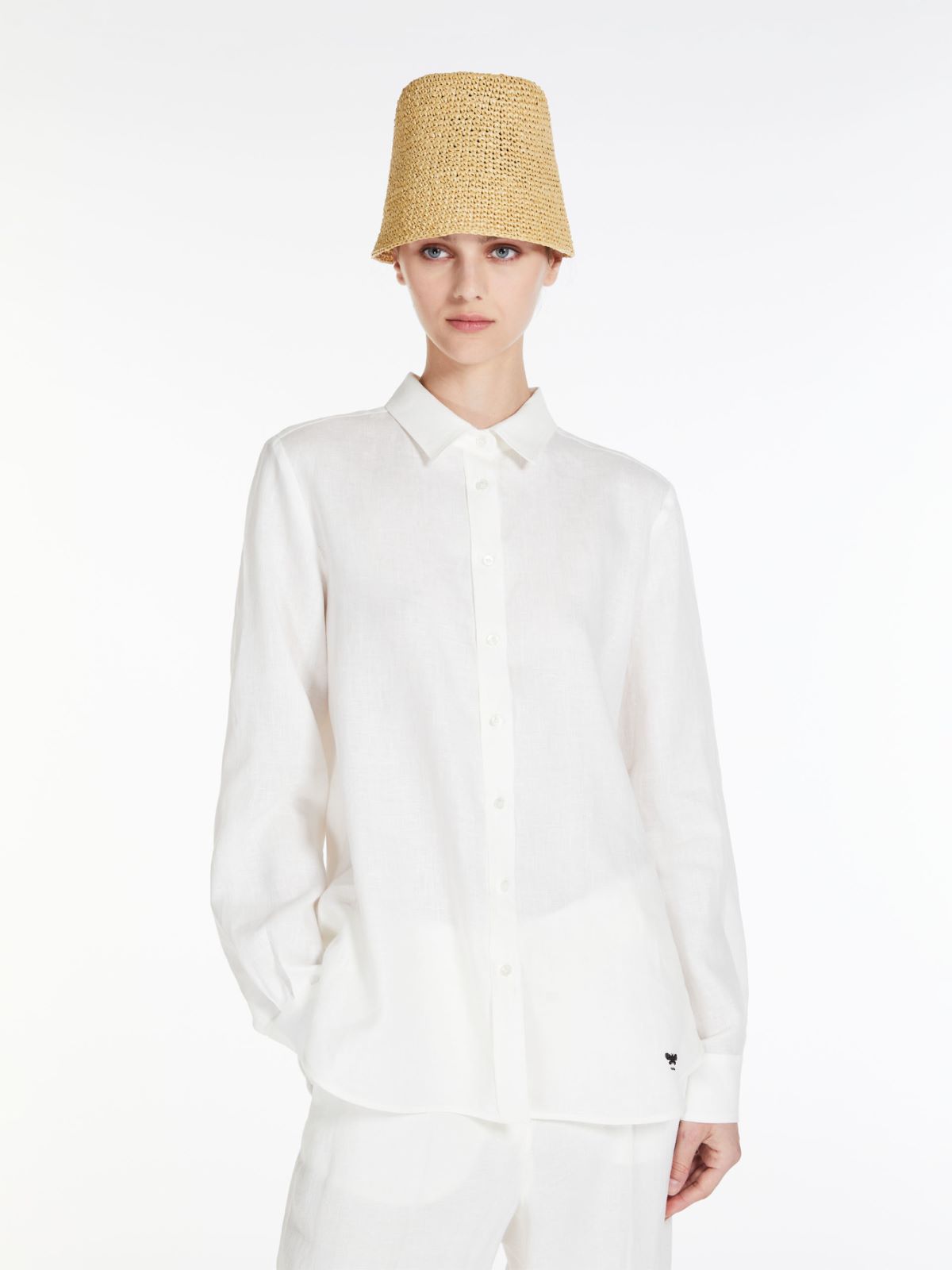 Linen fabric shirt - WHITE - Weekend Max Mara - 4