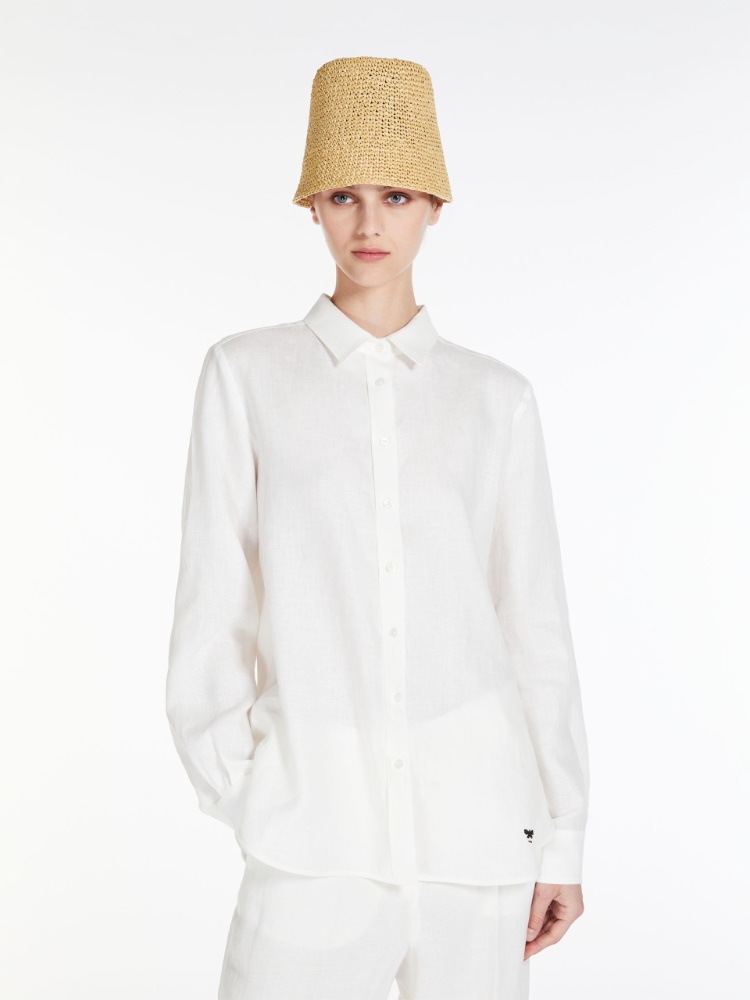 Linen fabric shirt - WHITE - Weekend Max Mara