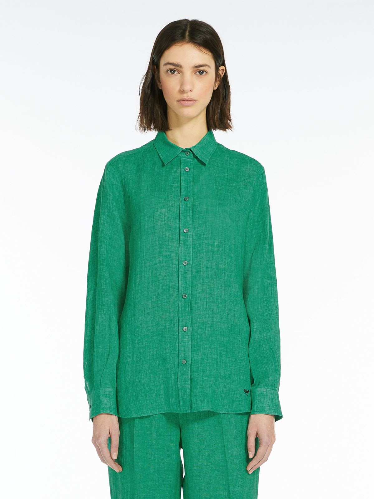 Linen fabric shirt - GREEN - Weekend Max Mara - 2