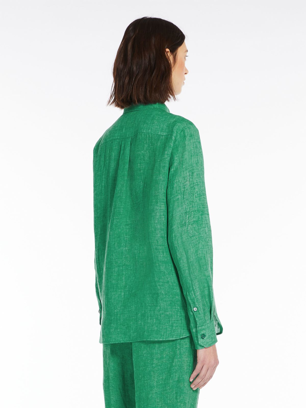 Linen fabric shirt - GREEN - Weekend Max Mara - 3