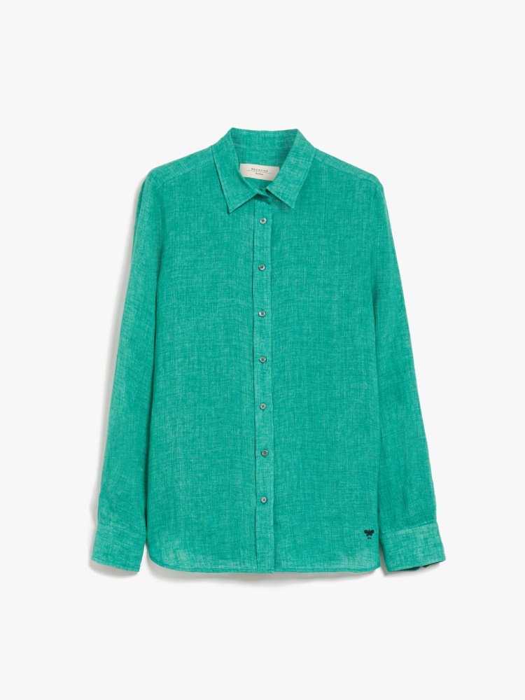 Linen fabric shirt - GREEN - Weekend Max Mara - 2