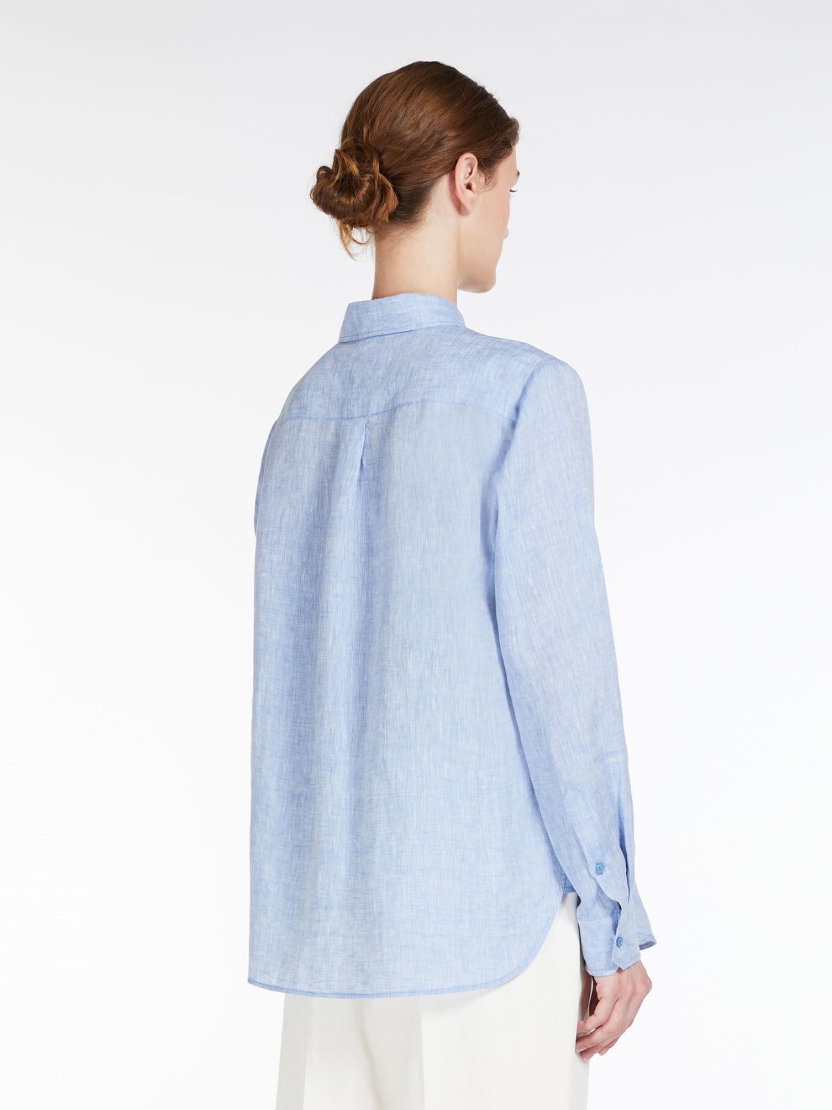 Linen fabric shirt - LIGHT BLUE - Weekend Max Mara - 3