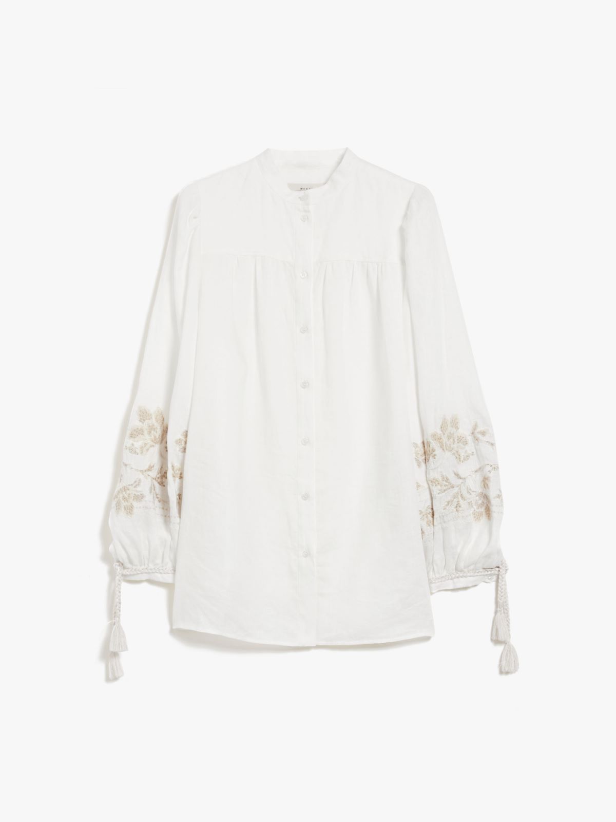 Linen fabric shirt - WHITE - Weekend Max Mara - 7