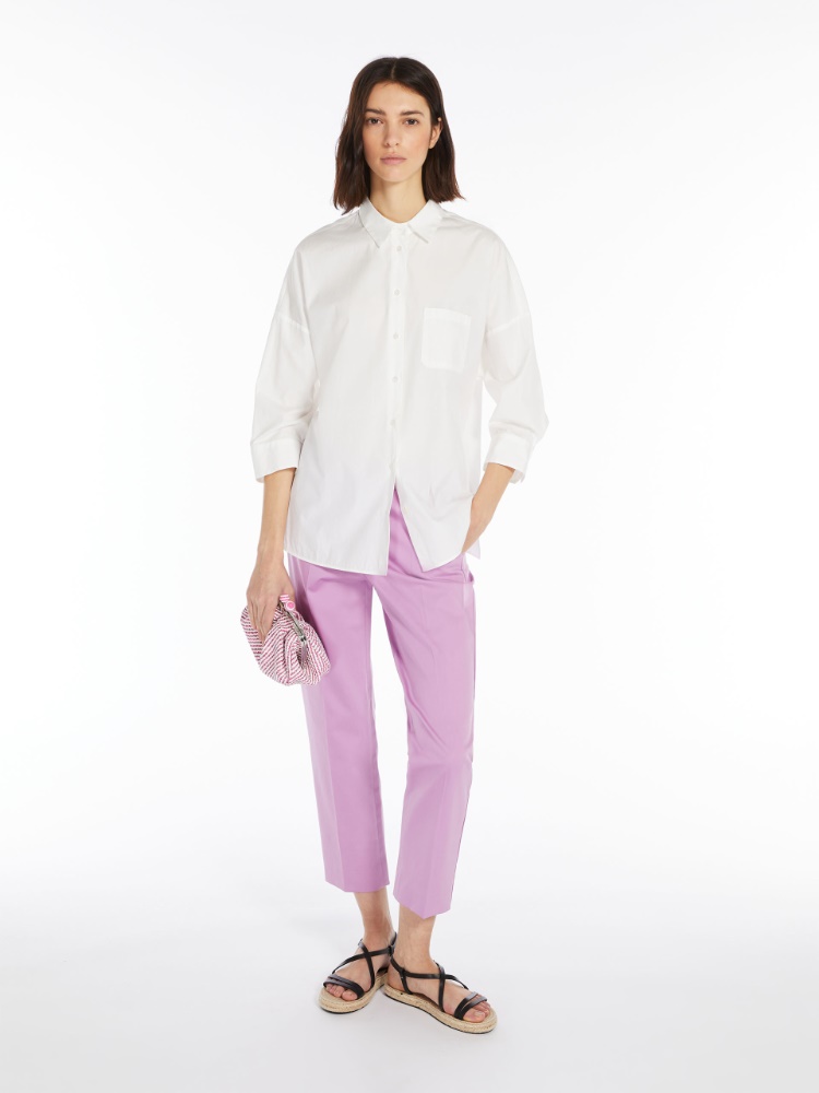 Shirt in organic cotton poplin - WHITE - Weekend Max Mara - 2