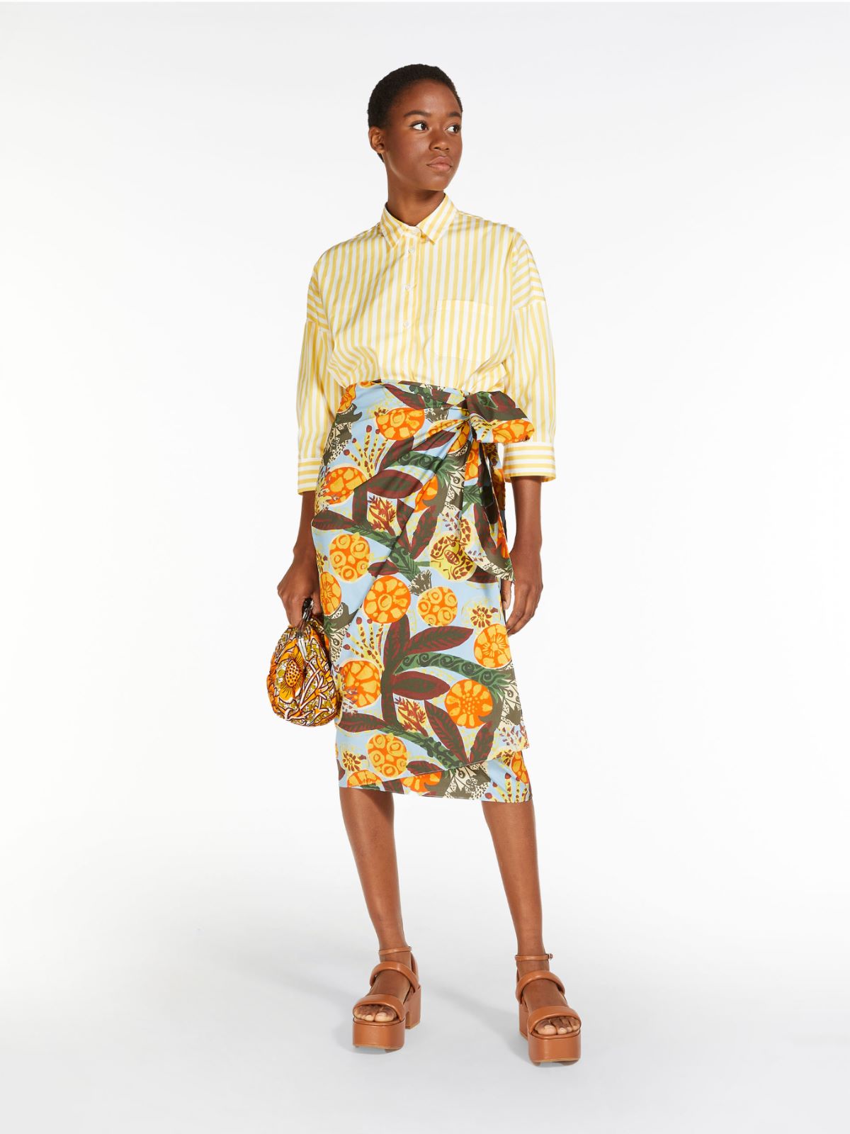 70s/80s vintage bright pleated midi skirt – Radical Silk