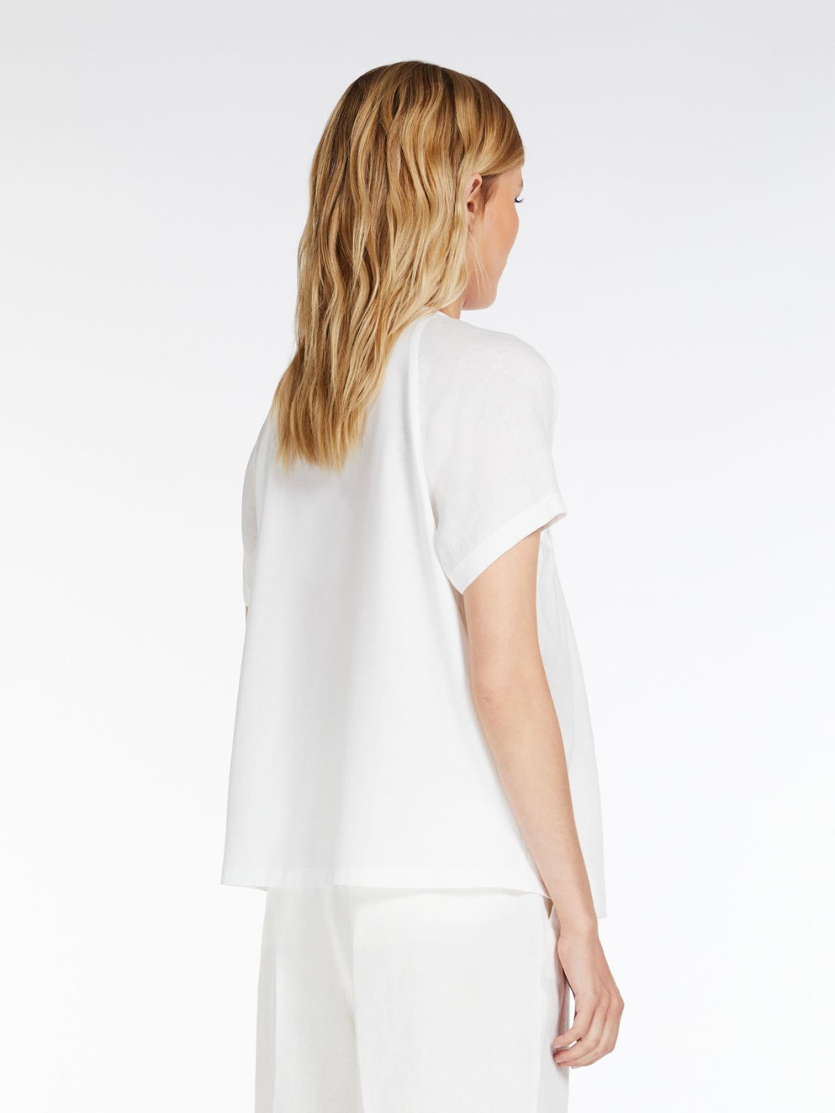 Linen and cotton blouse - WHITE - Weekend Max Mara - 3