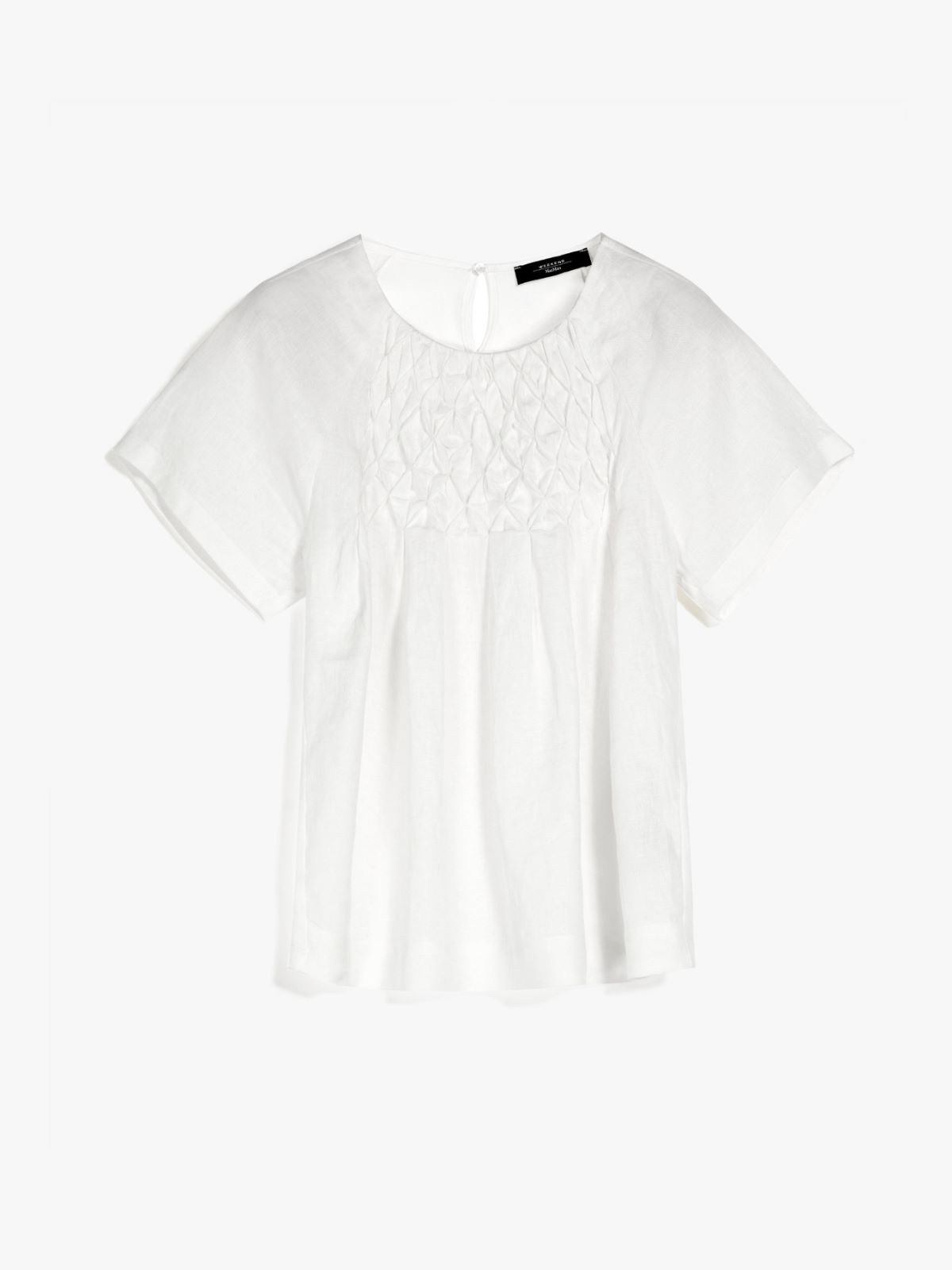 Linen and cotton blouse - WHITE - Weekend Max Mara - 6
