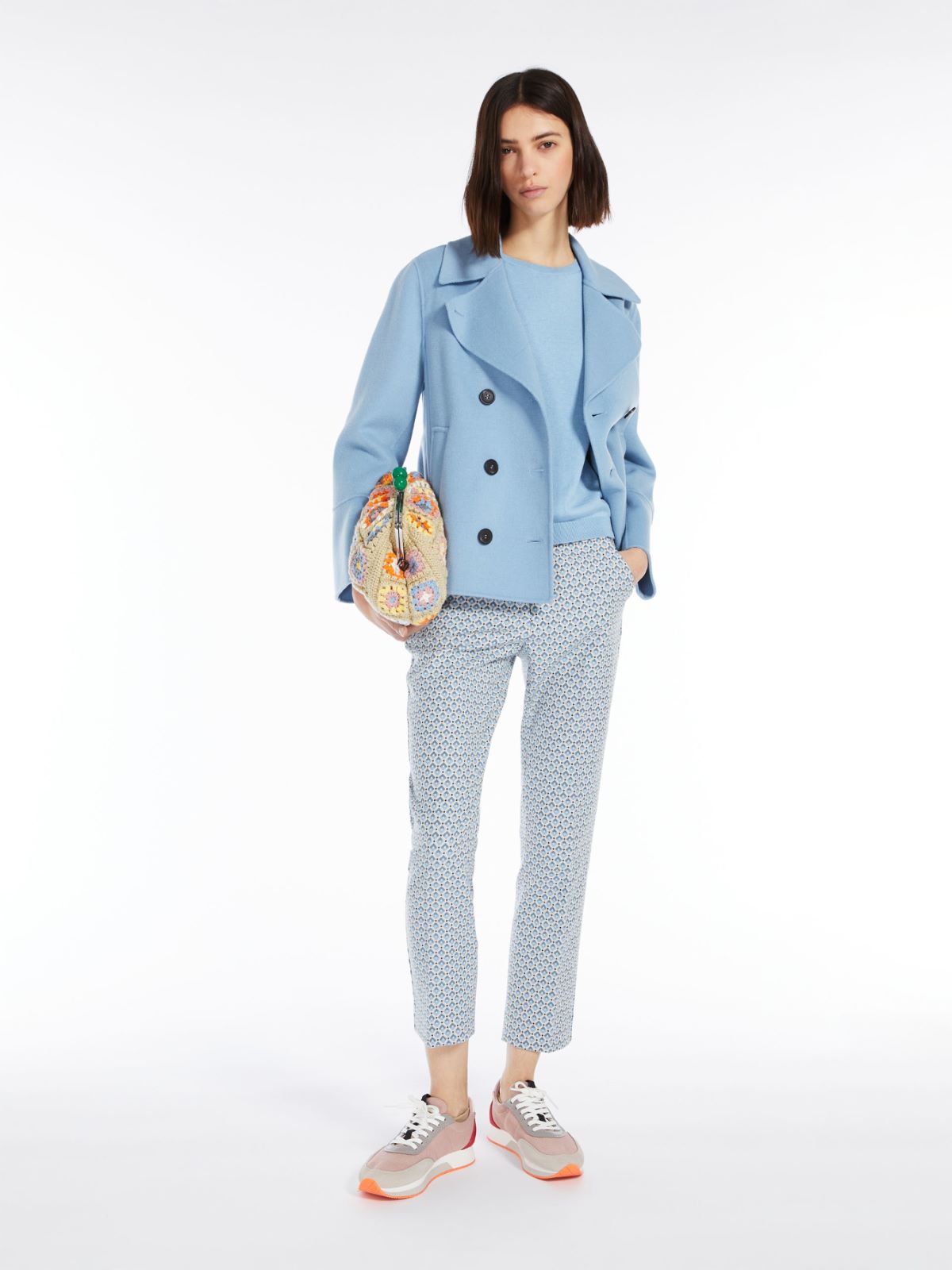 Jacquard cotton trousers - LIGHT BLUE - Weekend Max Mara