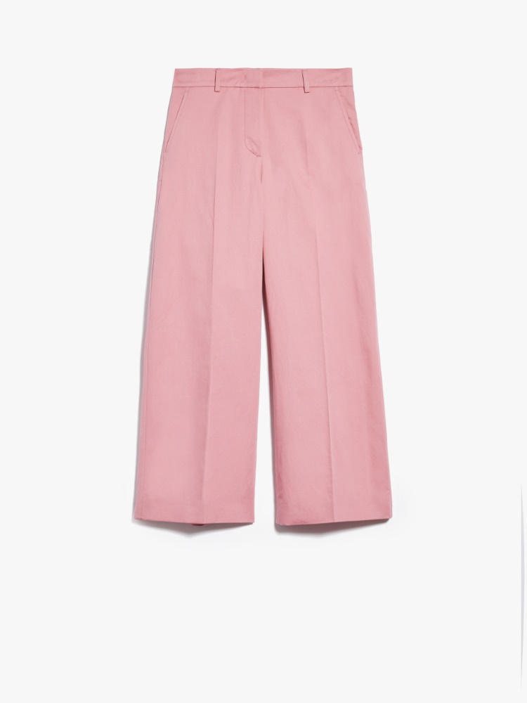 Cotton and linen trousers - PINK - Weekend Max Mara - 2