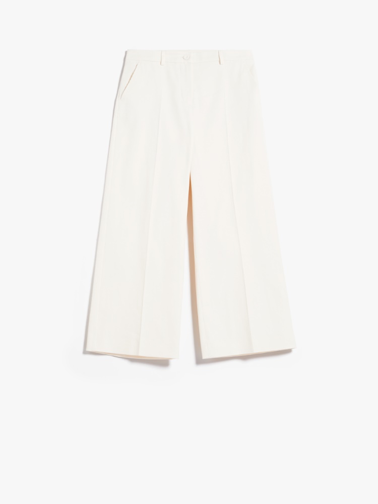 Stretch cotton trousers - IVORY - Weekend Max Mara