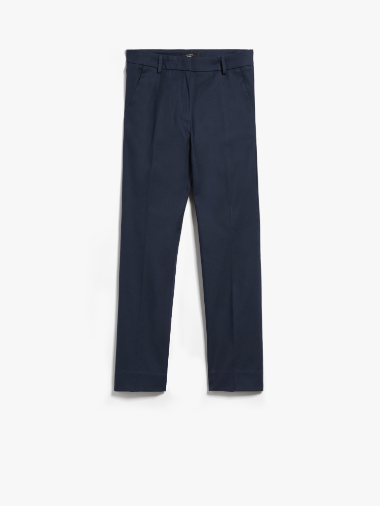 Cotton trousers - NAVY - Weekend Max Mara