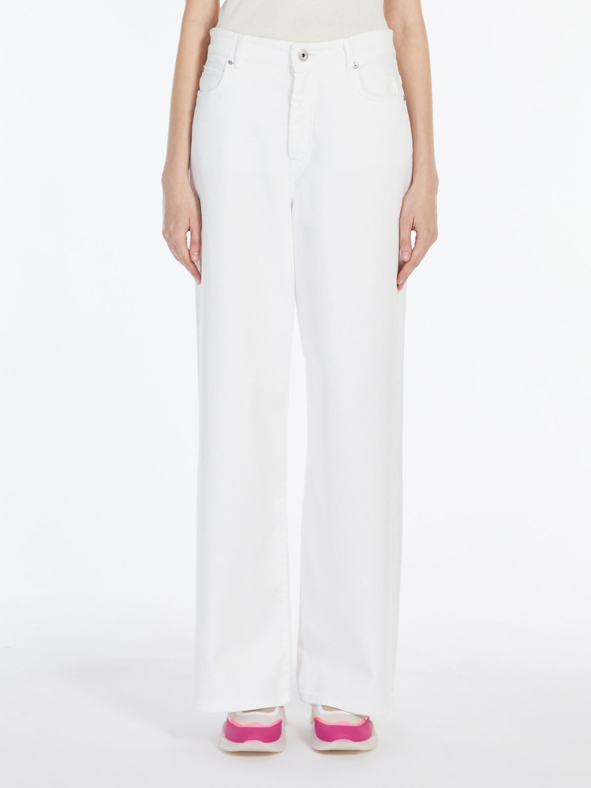 Stretch cotton trousers - WHITE - Weekend Max Mara - 2