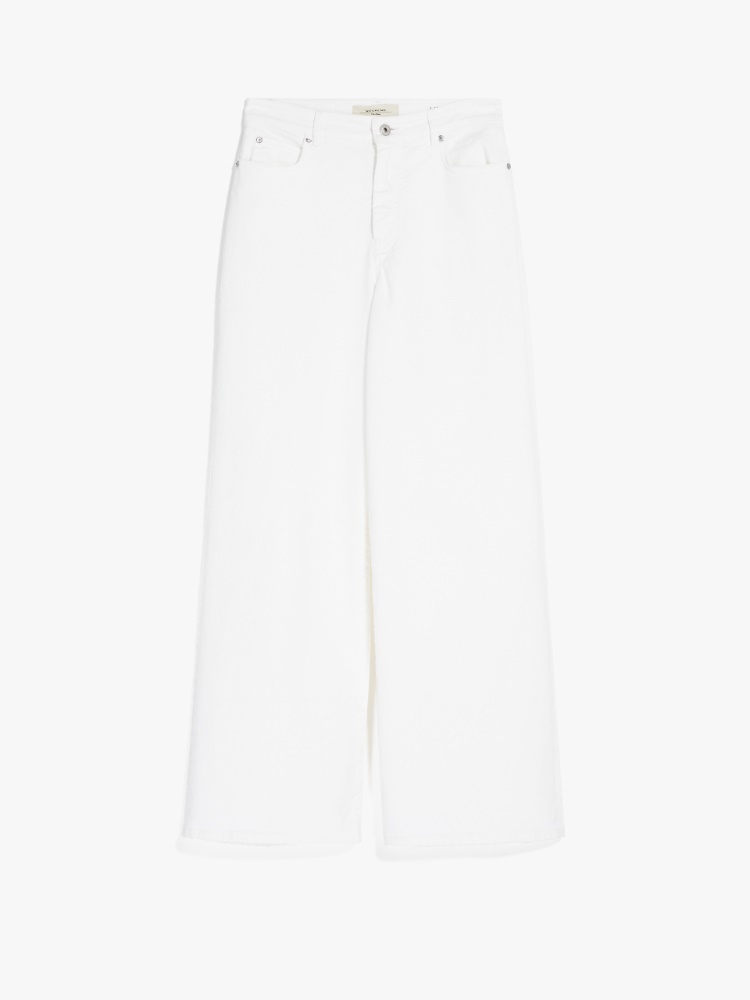 Stretch cotton trousers - WHITE - Weekend Max Mara