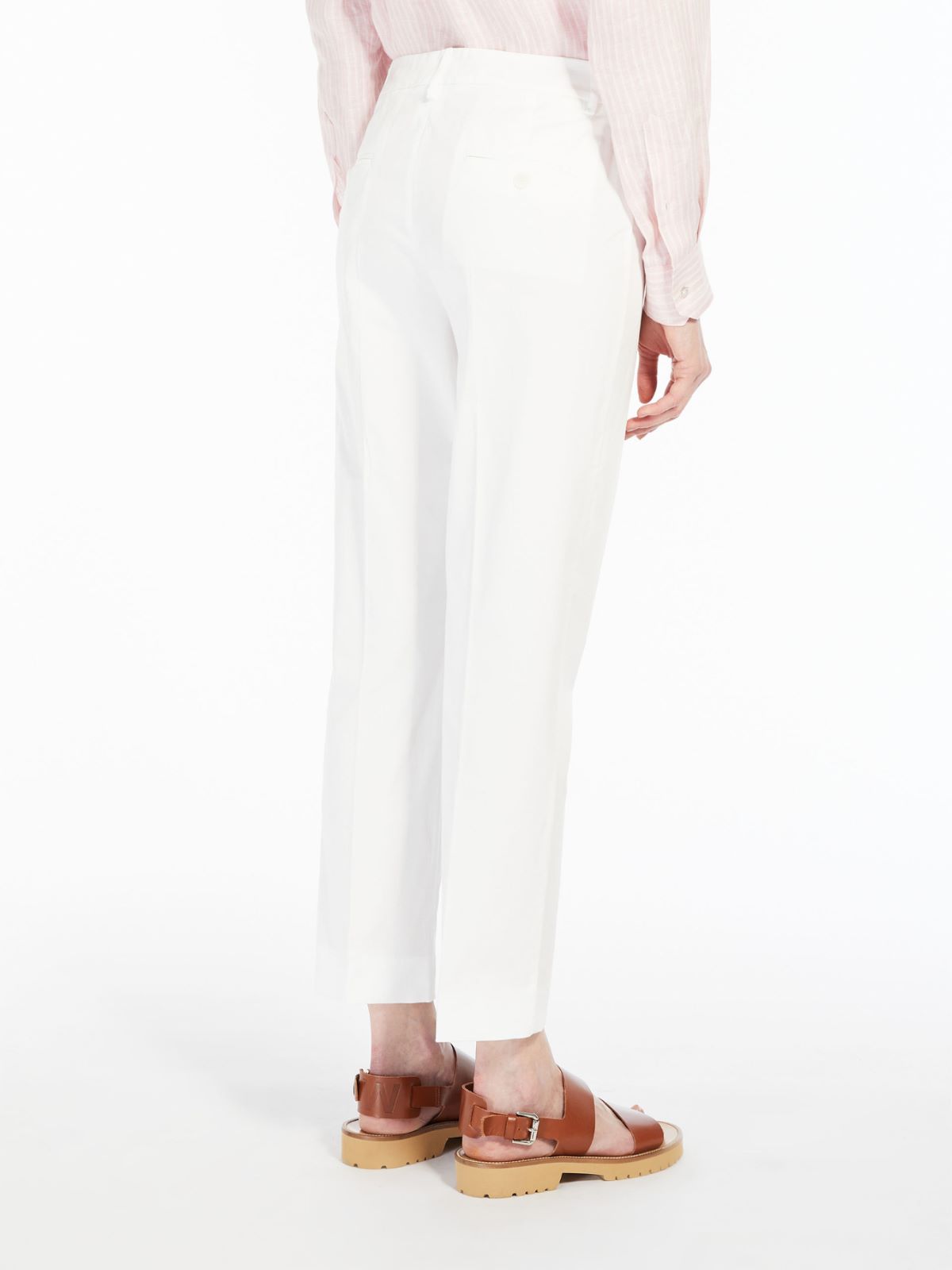 Cotton gabardine trousers  - WHITE - Weekend Max Mara - 3