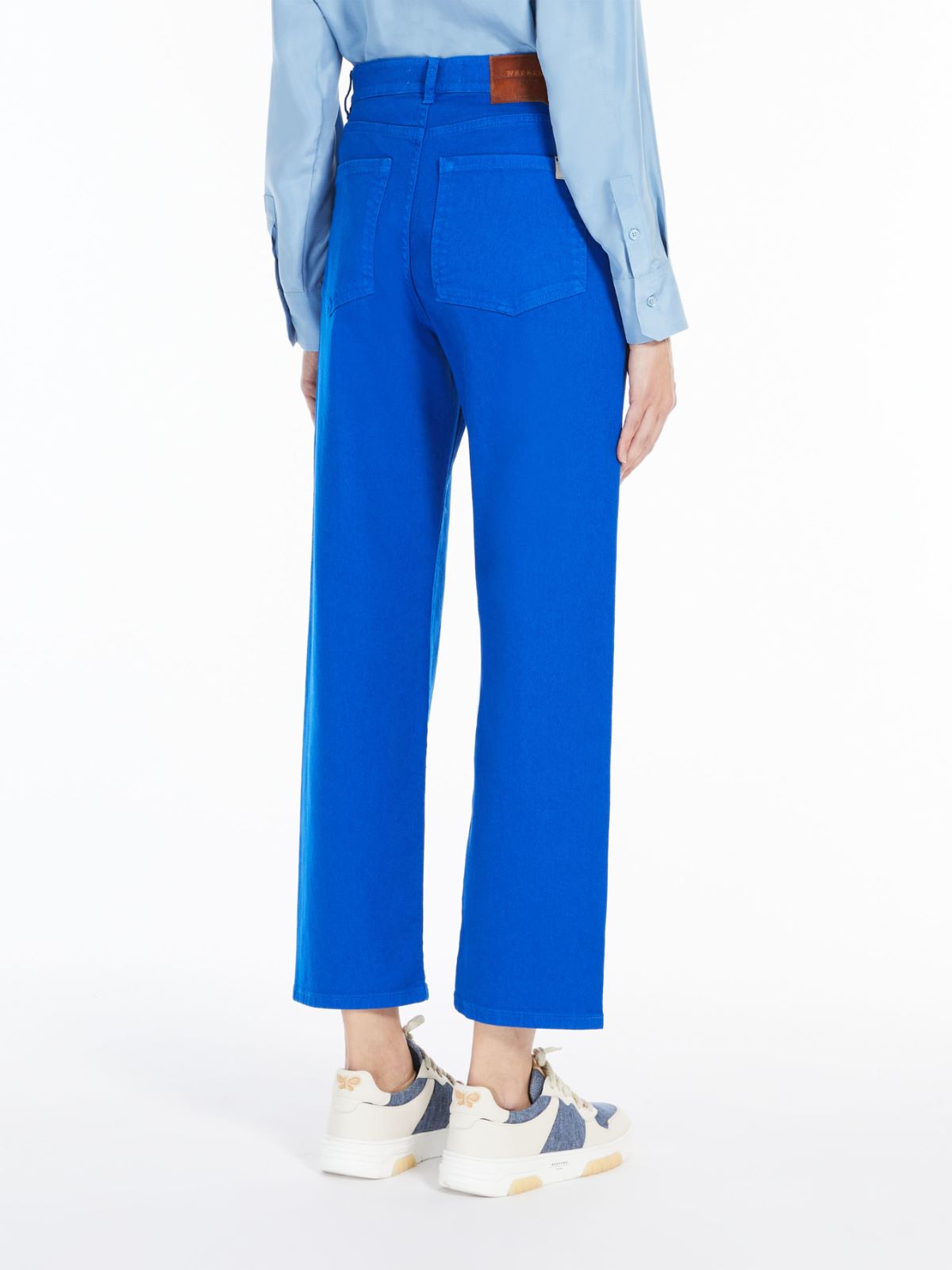 Trousers in organic cotton  - CORNFLOWER BLUE - Weekend Max Mara - 3