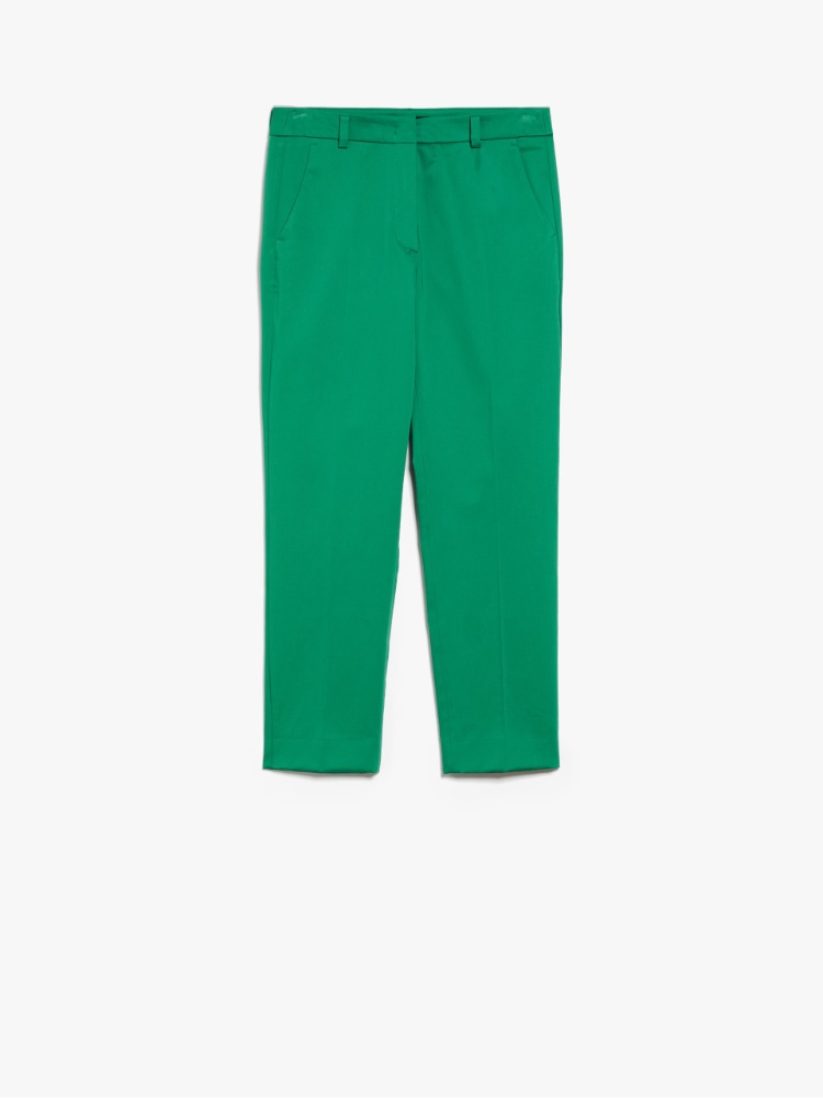 Trousers in stretch satin  - GREEN - Weekend Max Mara - 2