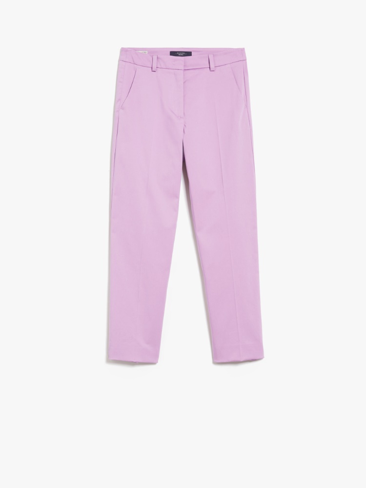 Trousers in stretch satin  - LILAC - Weekend Max Mara
