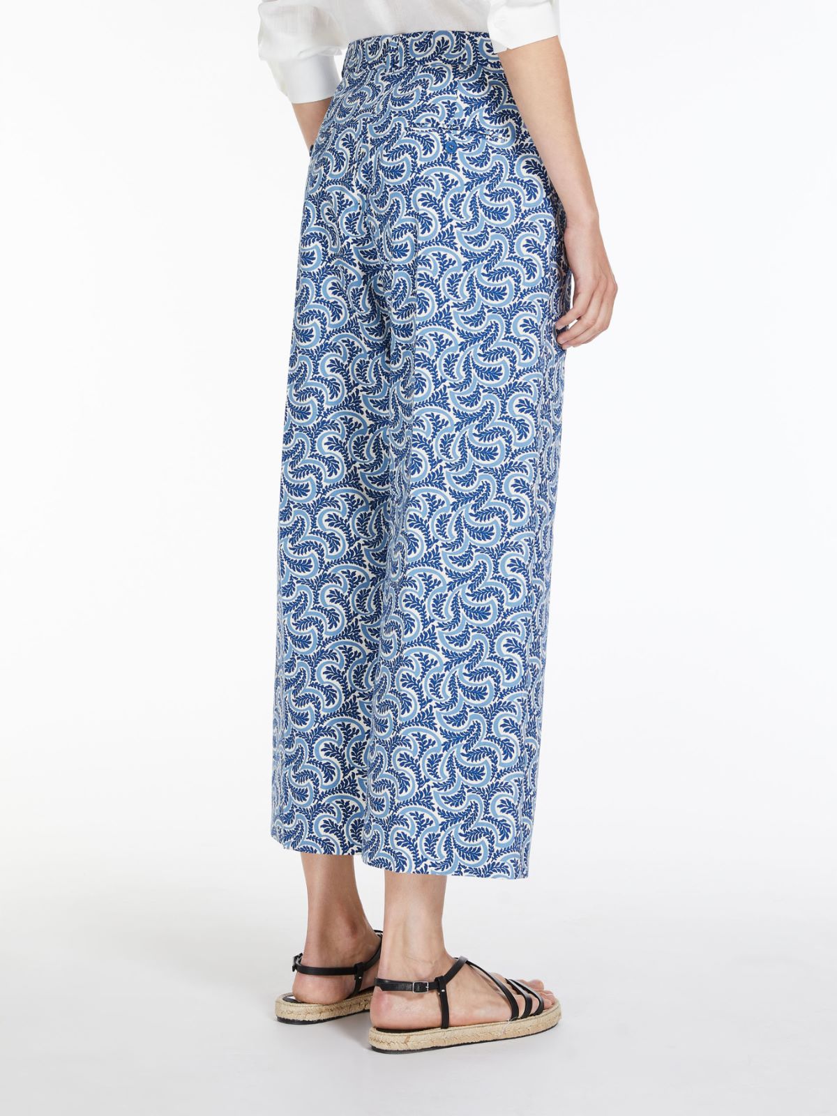 Trousers in printed cotton - LIGHT BLUE - Weekend Max Mara - 3