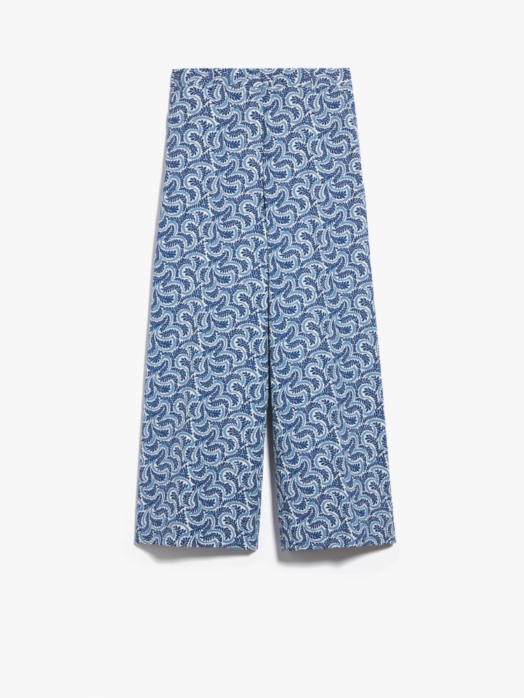 Trousers in printed cotton - LIGHT BLUE - Weekend Max Mara