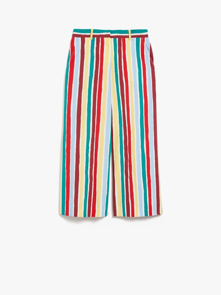 Trousers in printed cotton - BRIGHT YELLOW - Weekend Max Mara