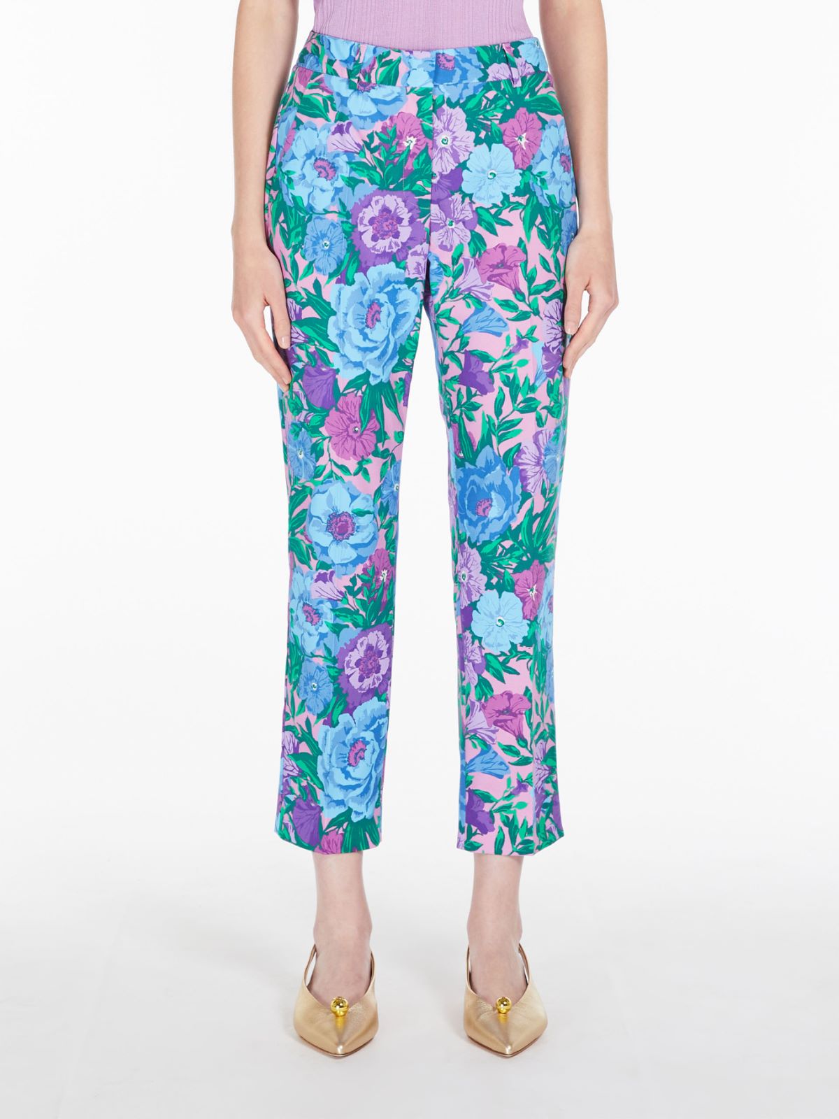Trousers in printed cotton - GREEN - Weekend Max Mara - 2