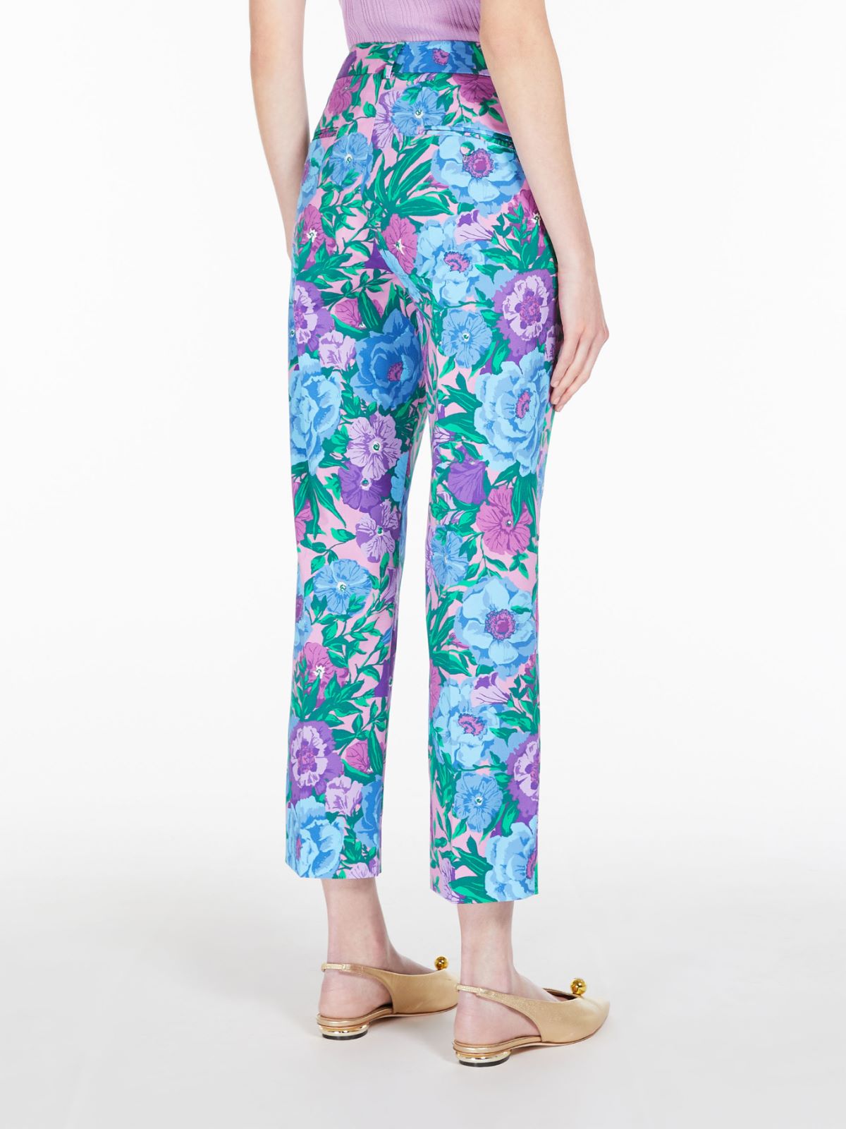 Trousers in printed cotton - GREEN - Weekend Max Mara - 3
