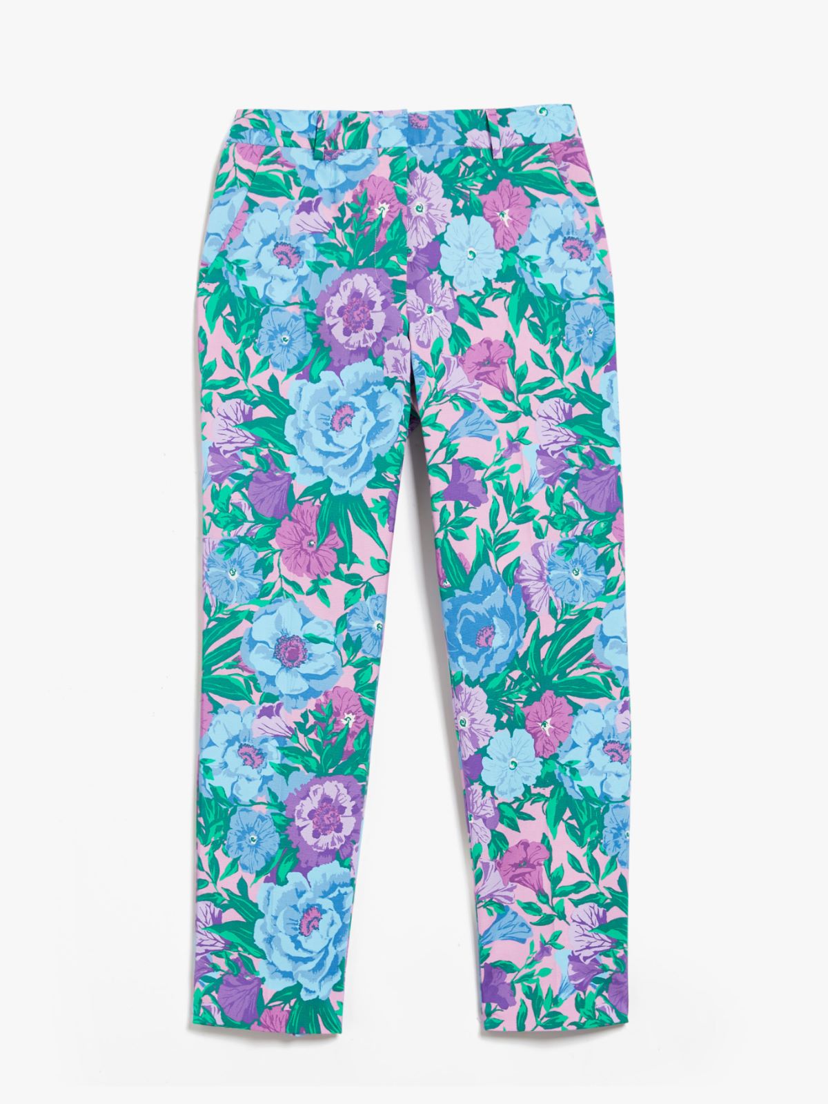 Trousers in printed cotton - GREEN - Weekend Max Mara - 5