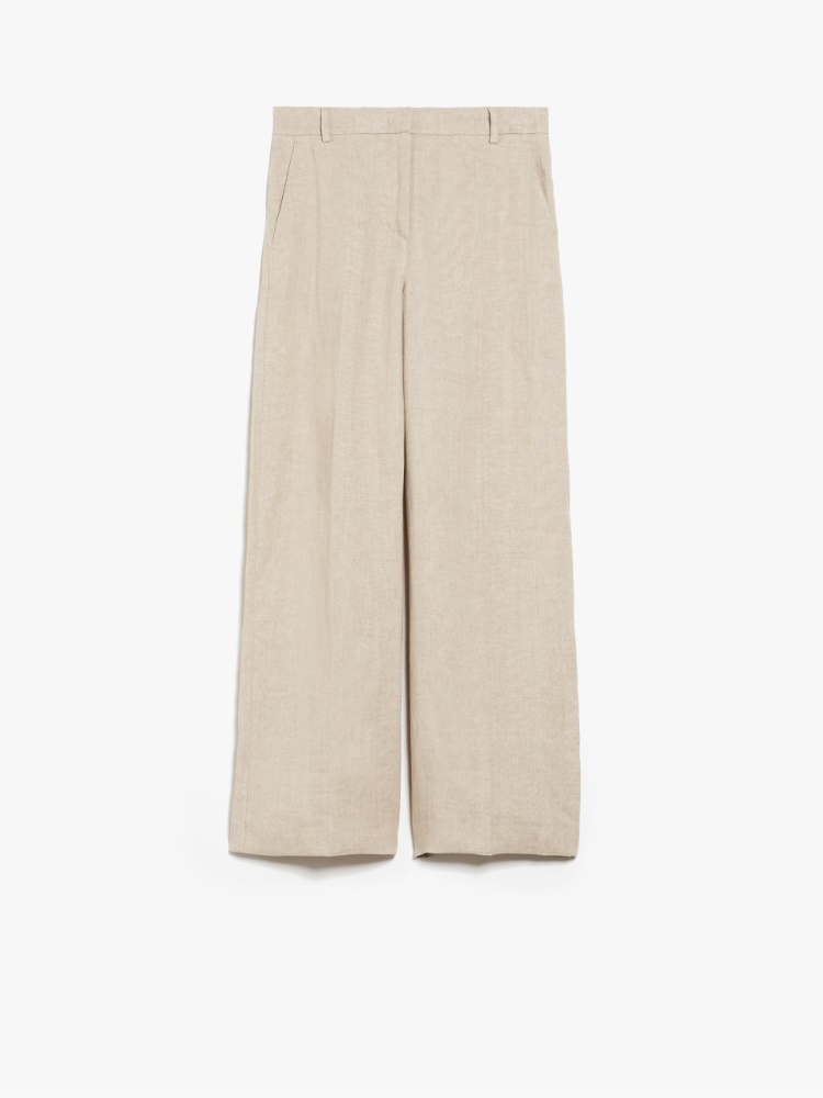 Trousers in linen canvas - CLAY - Weekend Max Mara