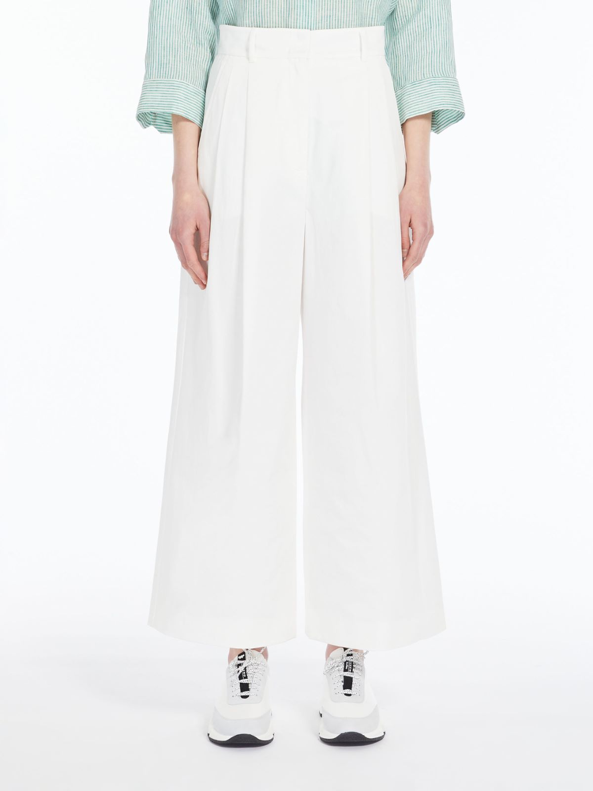 Trousers in cotton satin - WHITE - Weekend Max Mara - 2