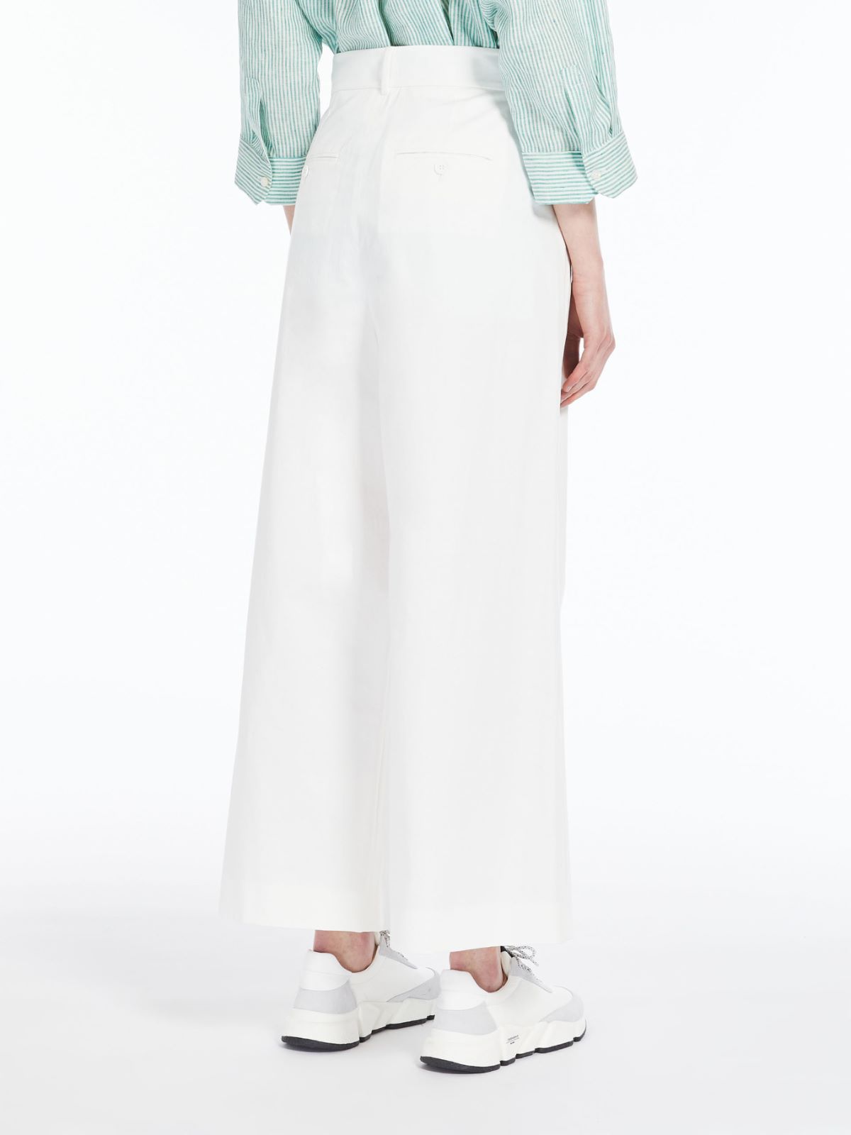 Trousers in cotton satin - WHITE - Weekend Max Mara - 3