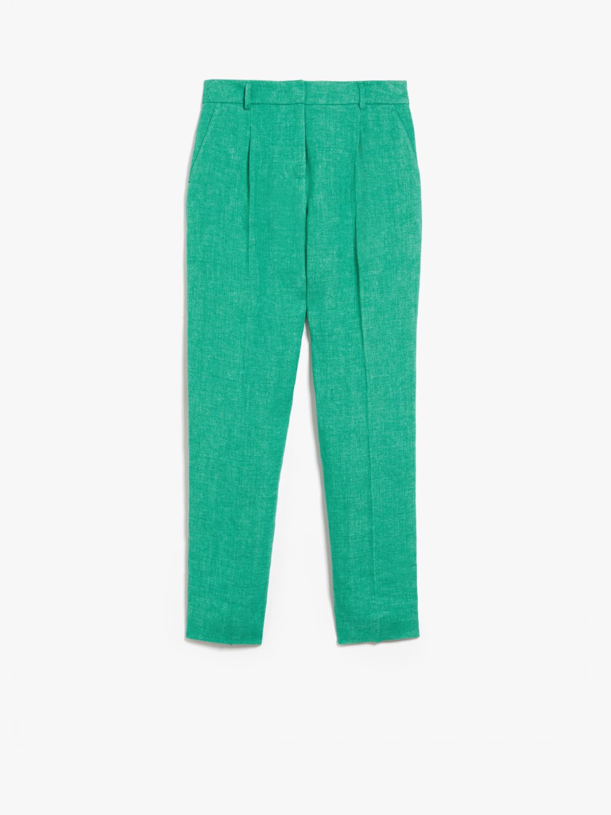 Trousers in linen canvas - GREEN - Weekend Max Mara - 5