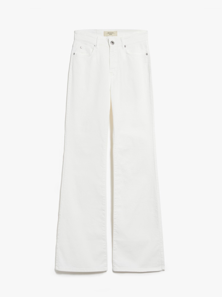 Trousers in organic cotton denim - WHITE - Weekend Max Mara