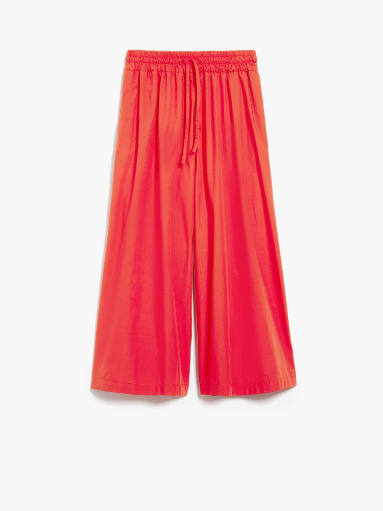 Trousers in cotton poplin - RED - Weekend Max Mara