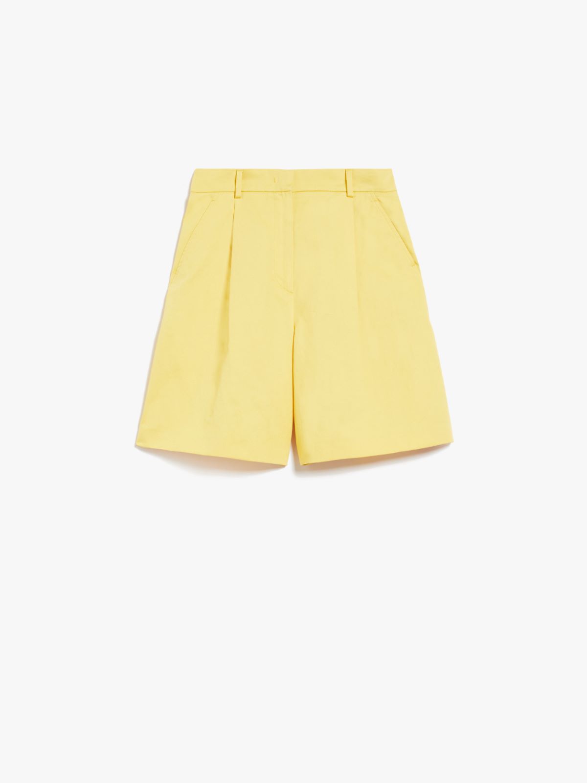 Cotton and linen Bermuda shorts - BRIGHT YELLOW - Weekend Max Mara - 5