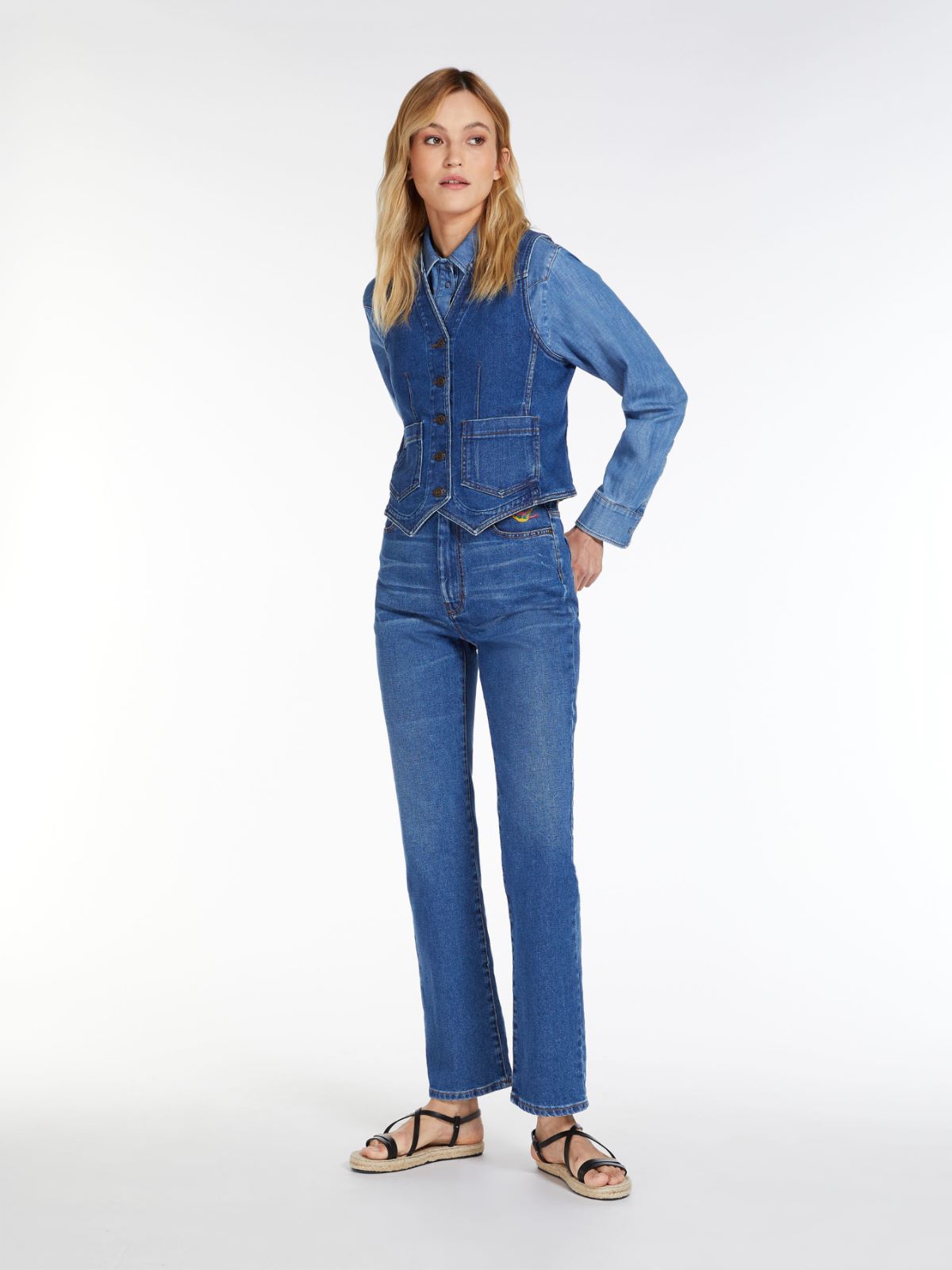 Jeans in denim di cotone organico - BLU - Weekend Max Mara