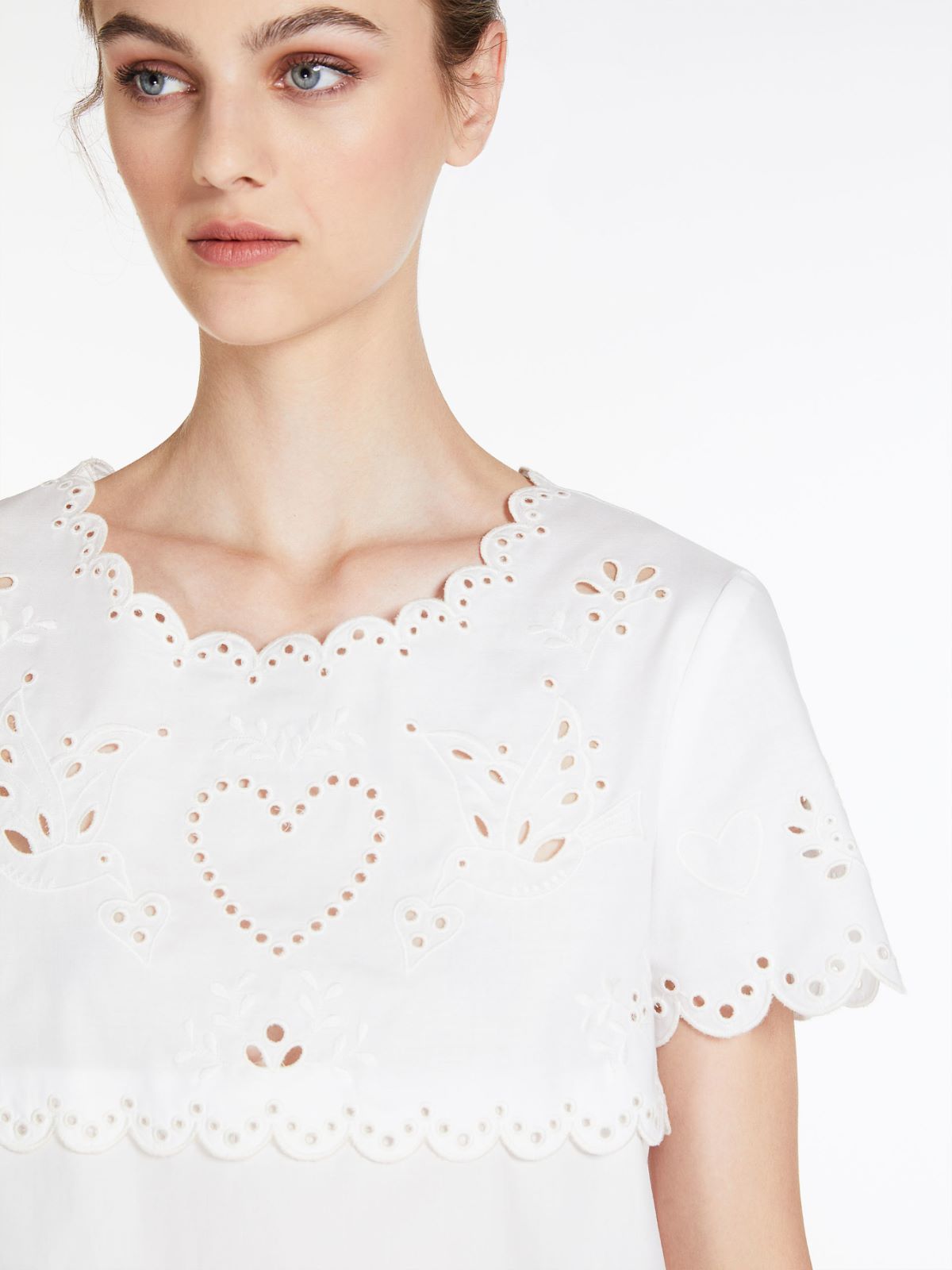 Cotton broderie anglaise dress - WHITE - Weekend Max Mara - 4