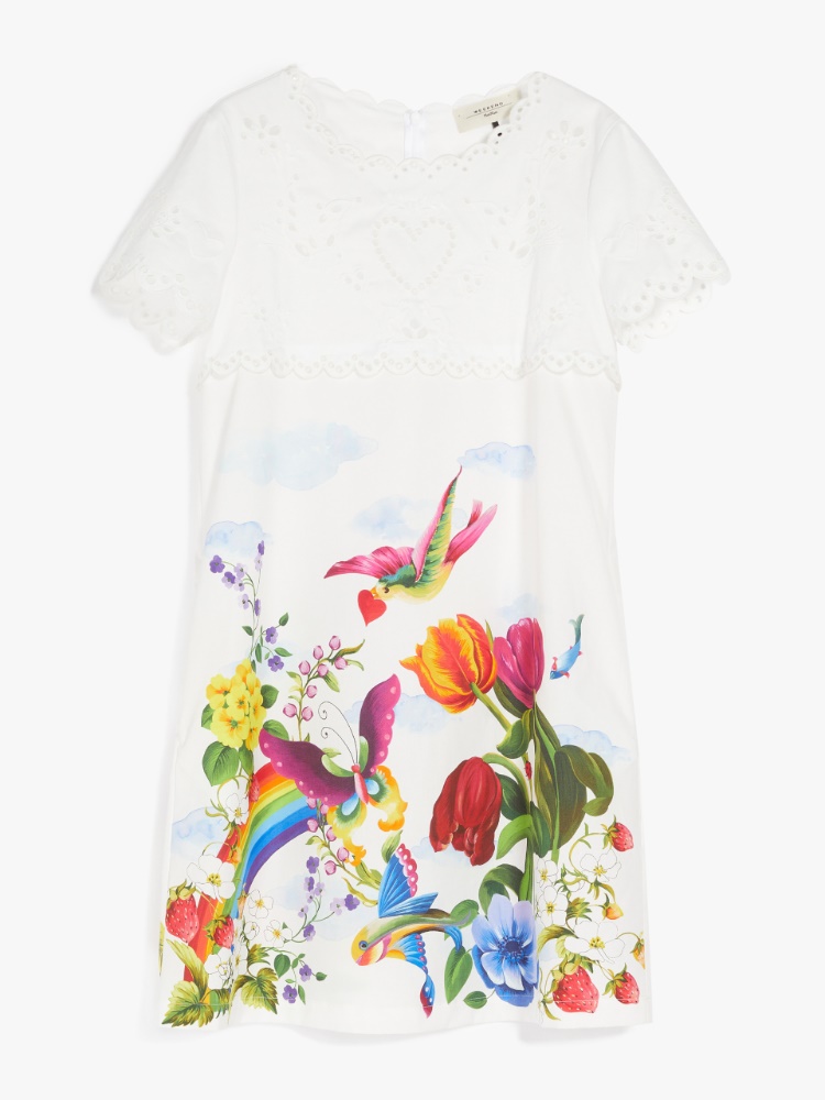 Cotton broderie anglaise dress - WHITE - Weekend Max Mara