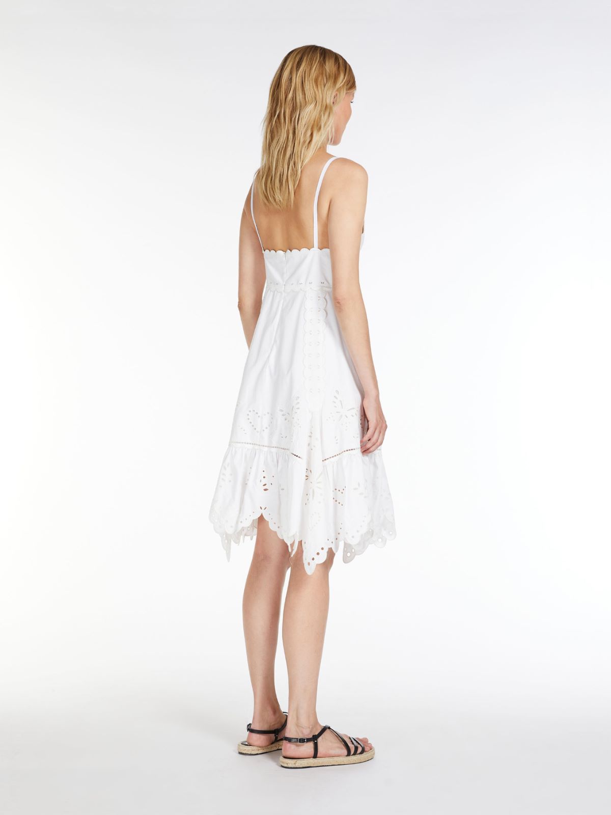 Cotton broderie anglaise dress - WHITE - Weekend Max Mara - 3