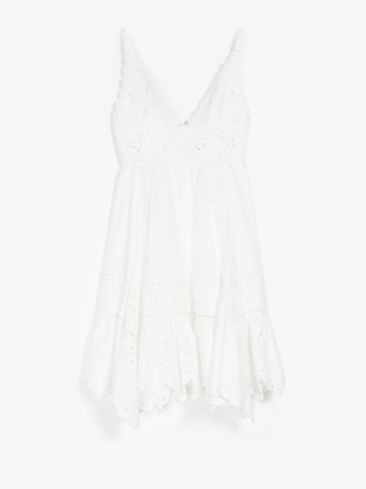Cotton broderie anglaise dress - WHITE - Weekend Max Mara