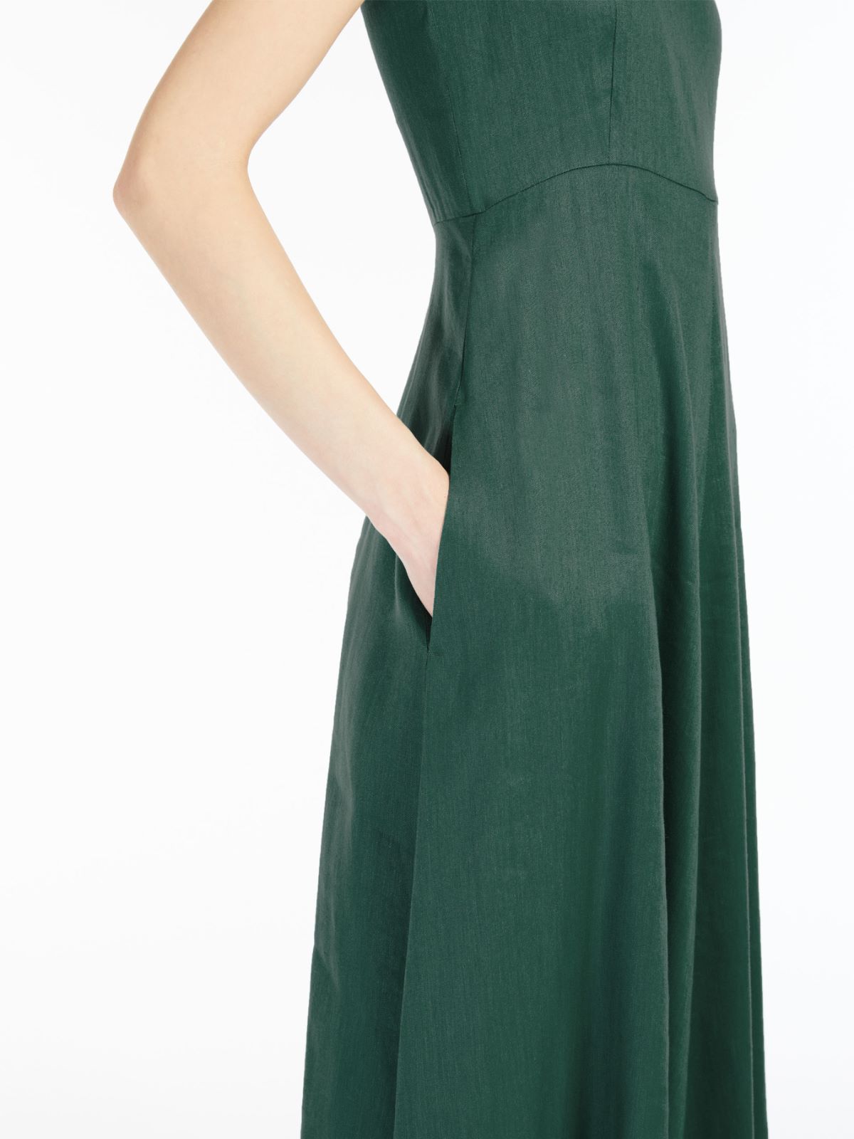 Linen and viscose dress - GREEN - Weekend Max Mara - 4